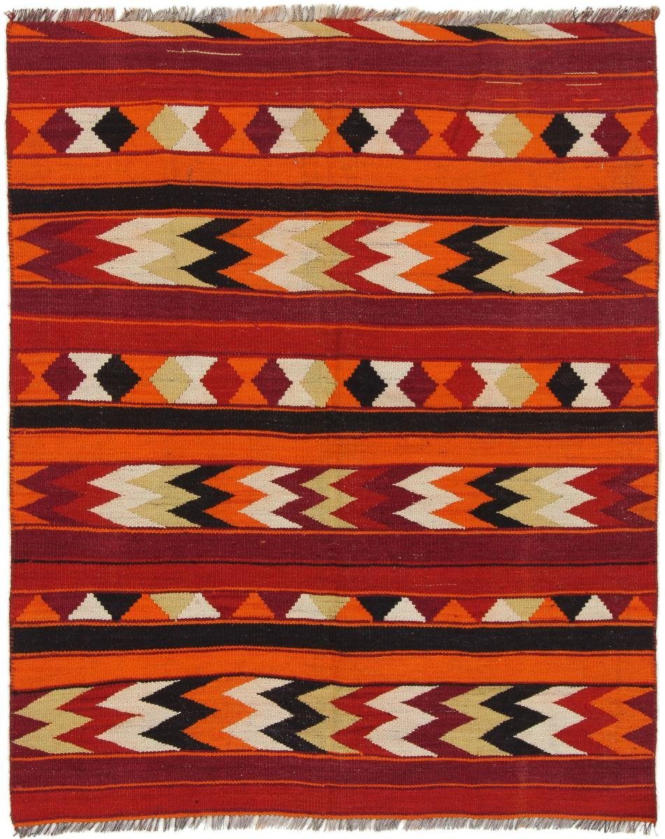 Kelim Antik 3 Trading, rechteckig, 126x155 Höhe: Afghan Orientteppich Orientteppich, Handgewebter mm Nain