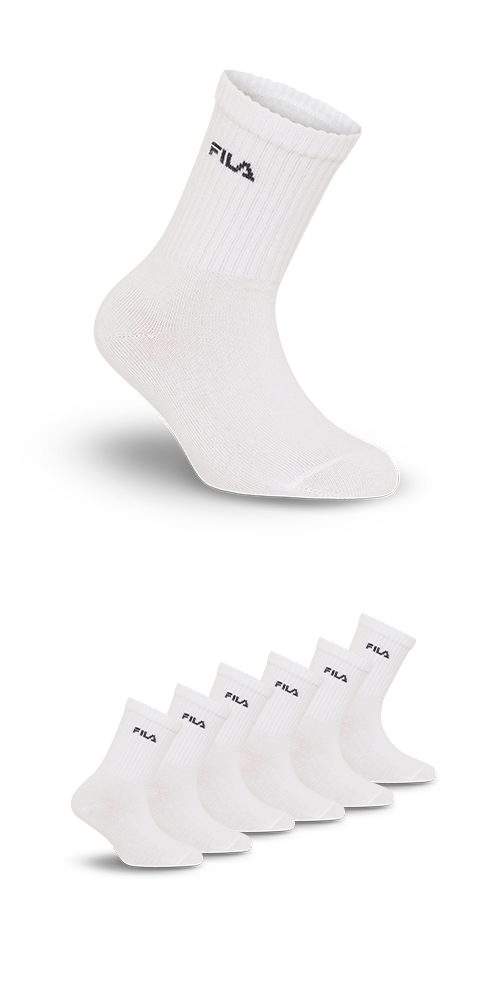 Fila Socken (6-Paar) breites Rippenbündchen, Cotton-Mix, Unisex