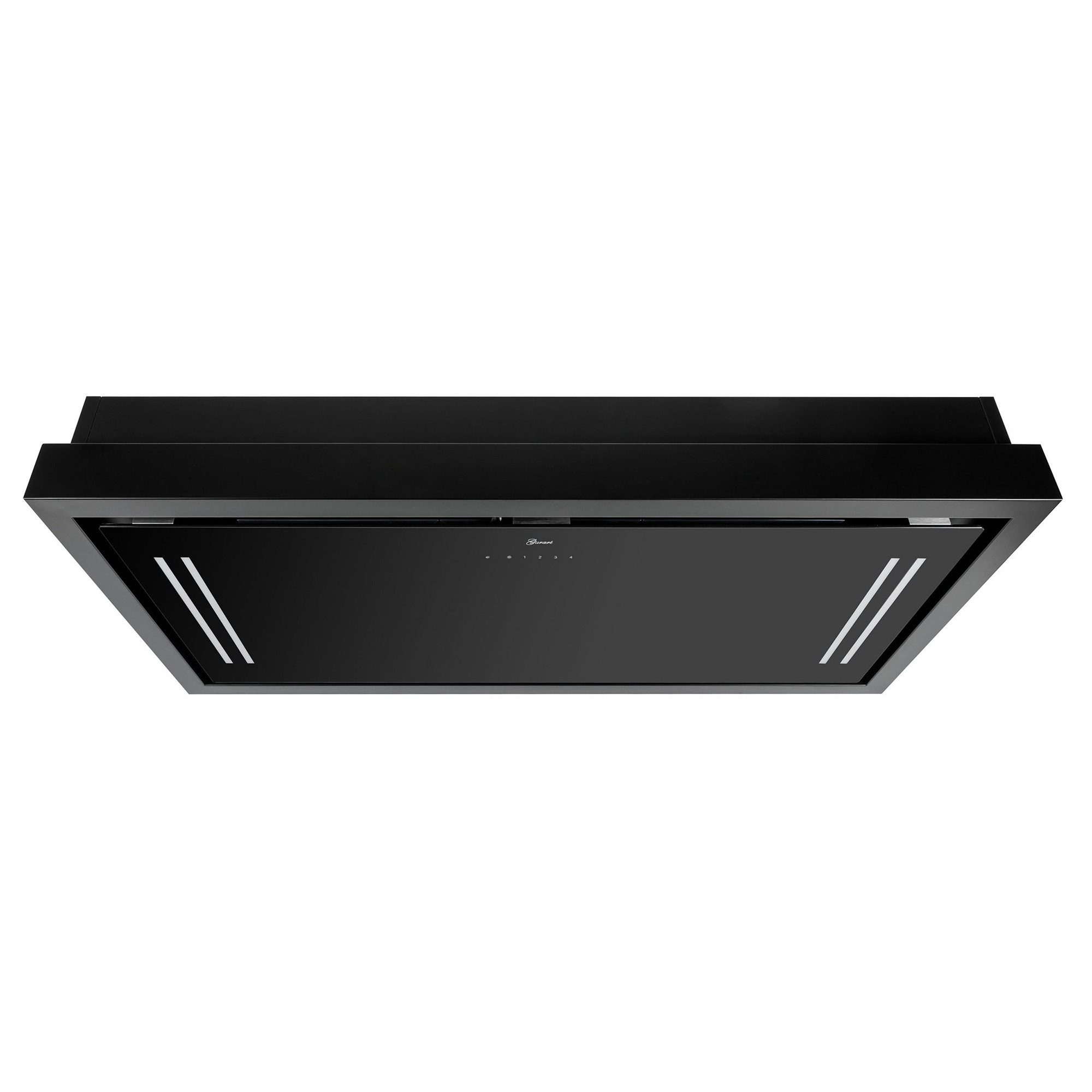 GURARI Deckenhaube GCH C 343 90 BL PRIME Dunstabzugshaube 90 cm EBM Motor 1000 m³/h Serie Umluft Dunstabzugshaube 90 cm Einbauhaube Schwarz Glas, Ionisierung, Fernbedienung Einbauhaube Schwarz Glas, Ionisierung, Fernbedienung