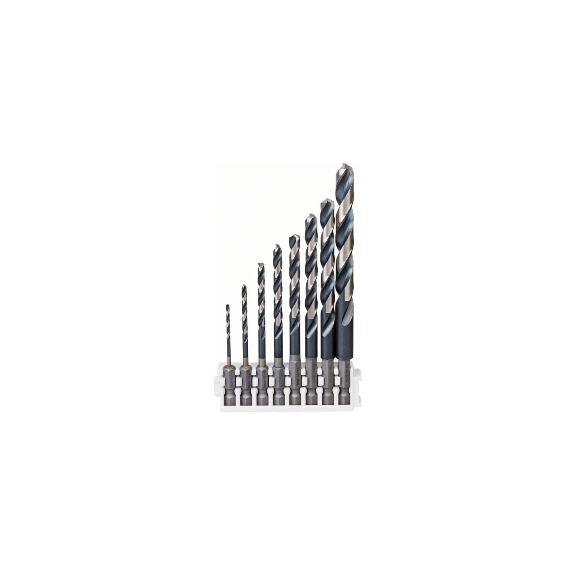Bosch Professional Holzbohrer Bosch HSS Spiralbohrer-Set Impact Control mit Sechskantschaft 8-teilig