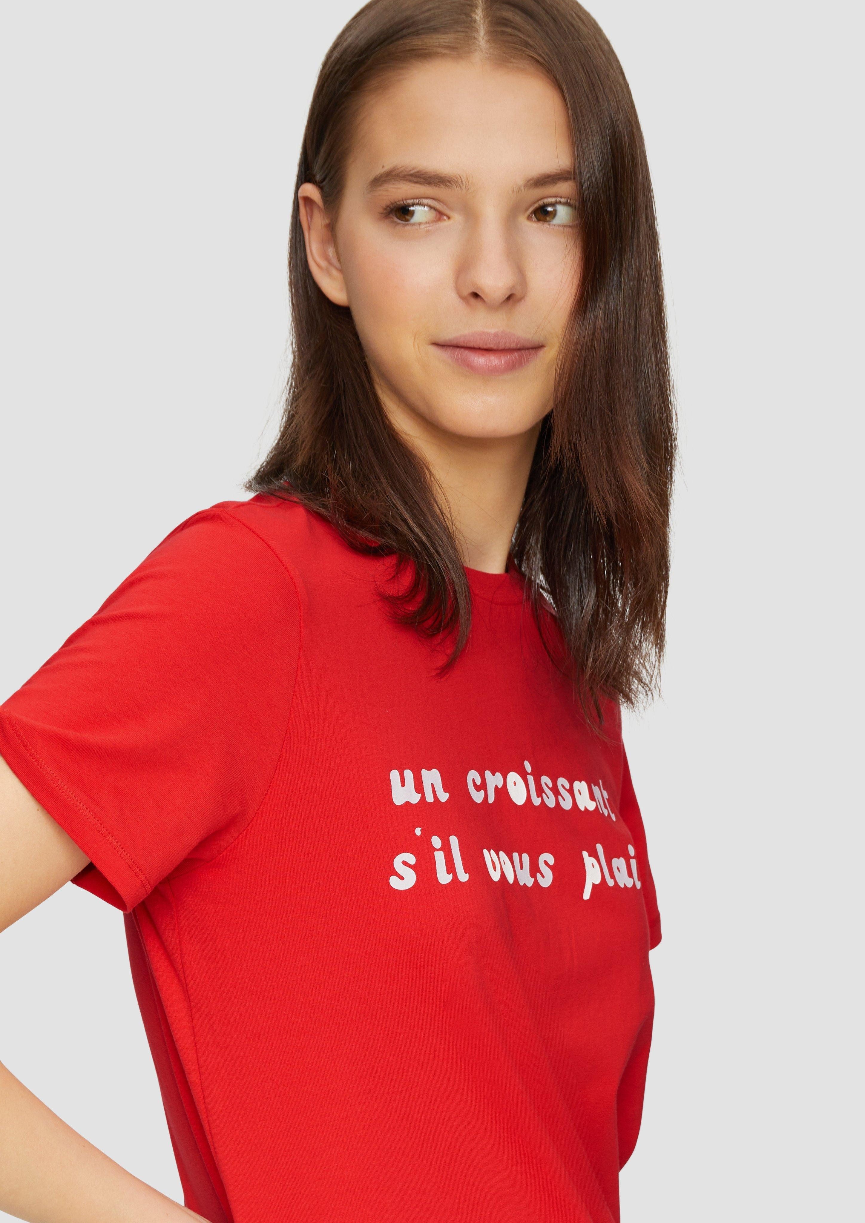 QS Kurzarmshirt Jersey-T-Shirt im Relaxed Fit günstig online kaufen