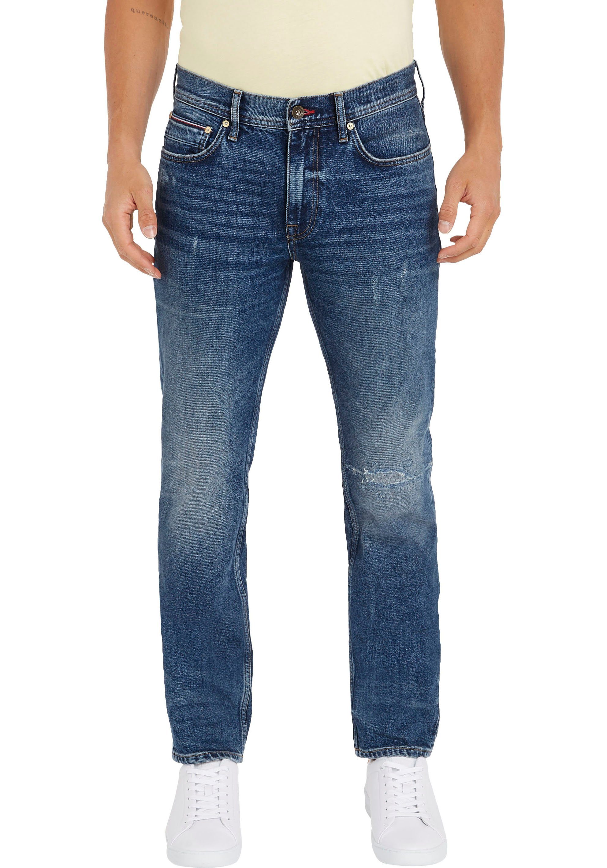 Tommy Hilfiger am Riss mit Knie Destroyed-Jeans STRAIGHT REPAIR four y.repai linken 4YRS DENTON STR