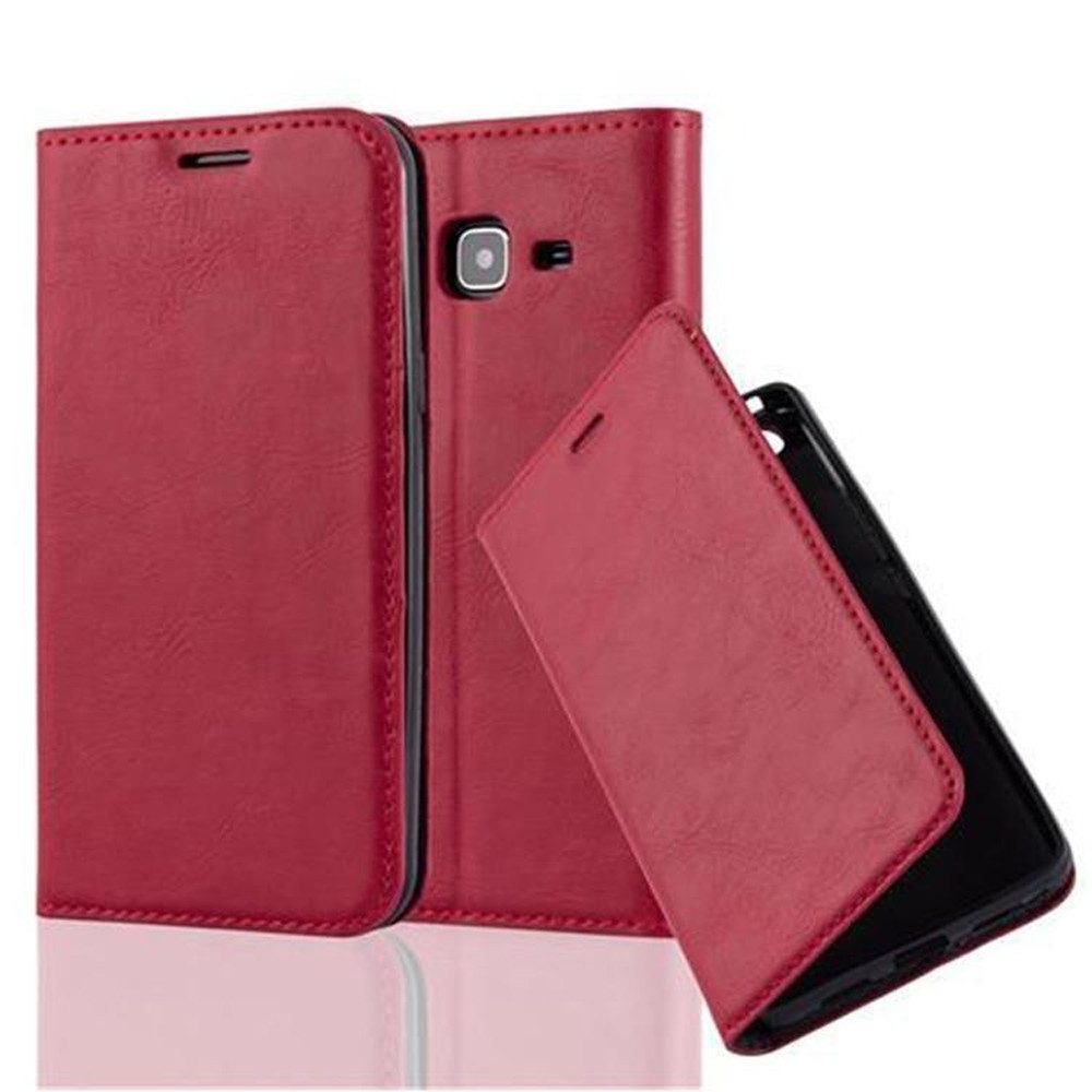 Cadorabo Handyhülle für Samsung Galaxy J3 2016 Hülle Samsung Galaxy J3 2016, Hülle Schutzhülle mit Standfunktion, Magnetverschluss und Kartenfach