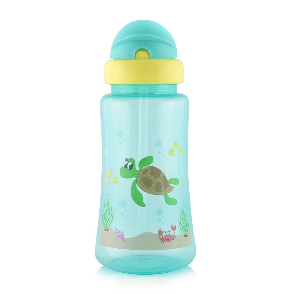 Baby Care Trinkflasche Trinkflasche Sport Sipper 330ml, Strohhalm, Tiere, Schutzdeckel