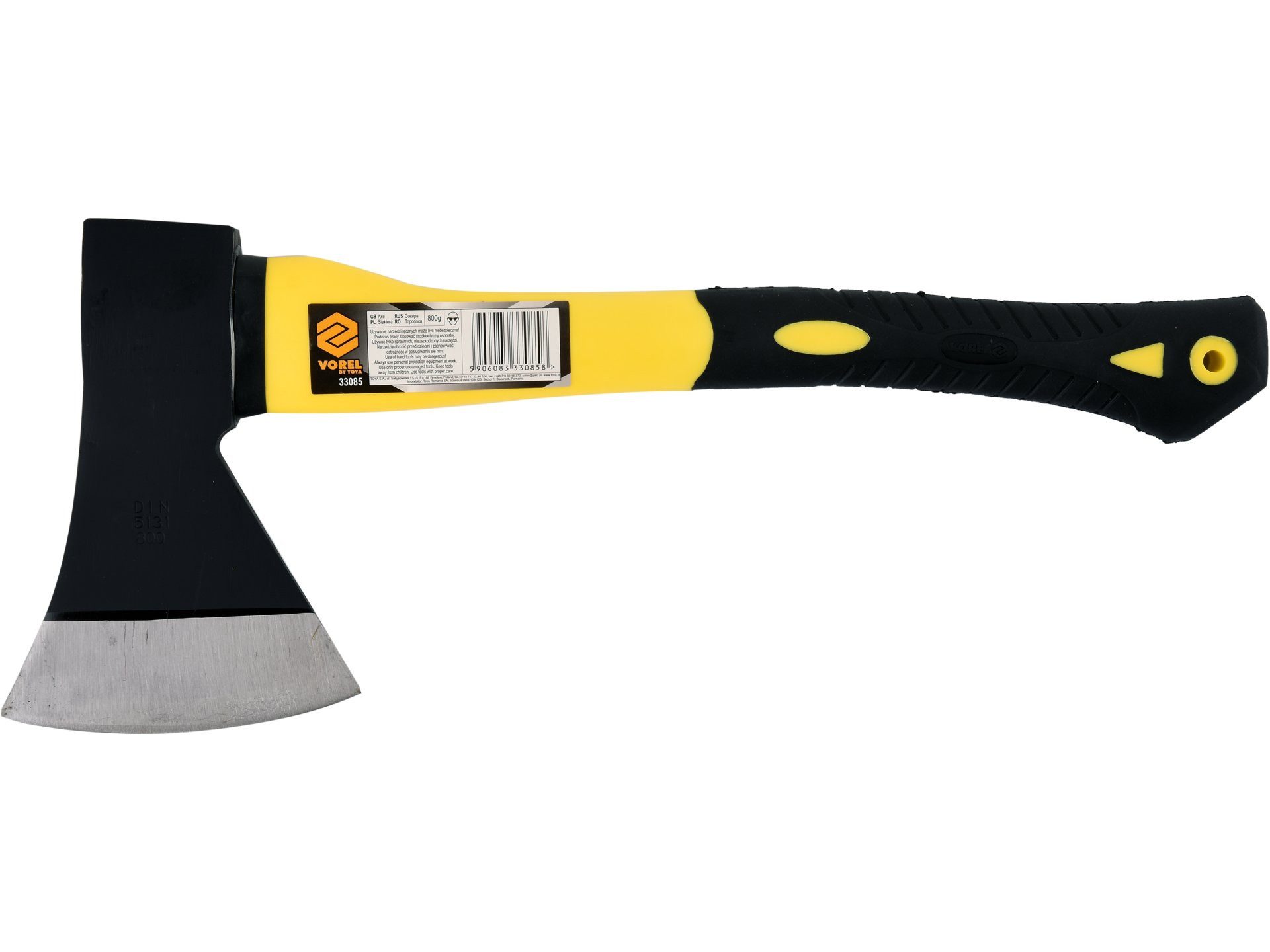 TRIZERATOP Axt Axt, Handbeil 800g, Fiberglasstiel, 37 cm Länge