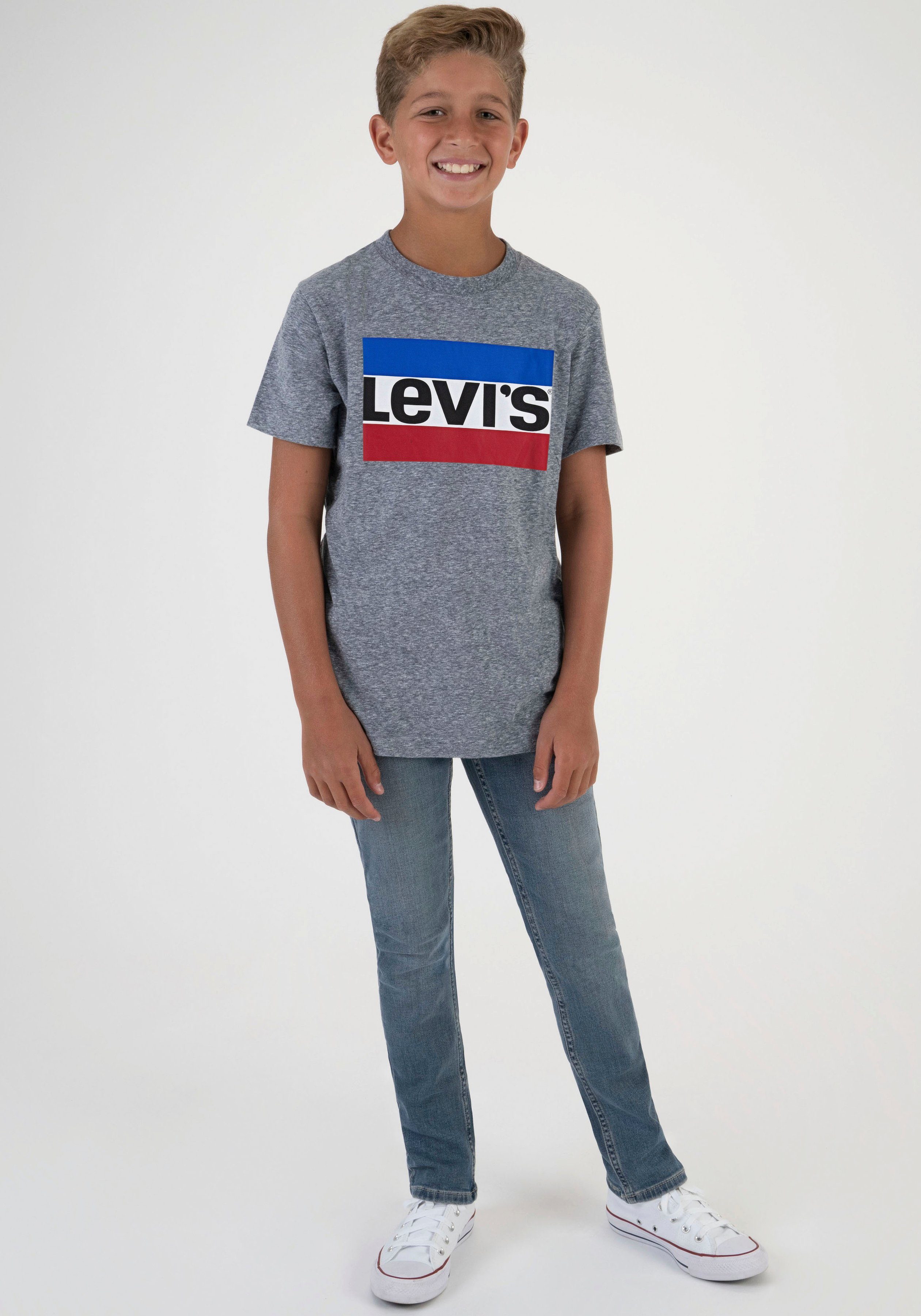 grey BOYS T-Shirt Levi's® Kids LOGO for SPORTSWEAR TEE