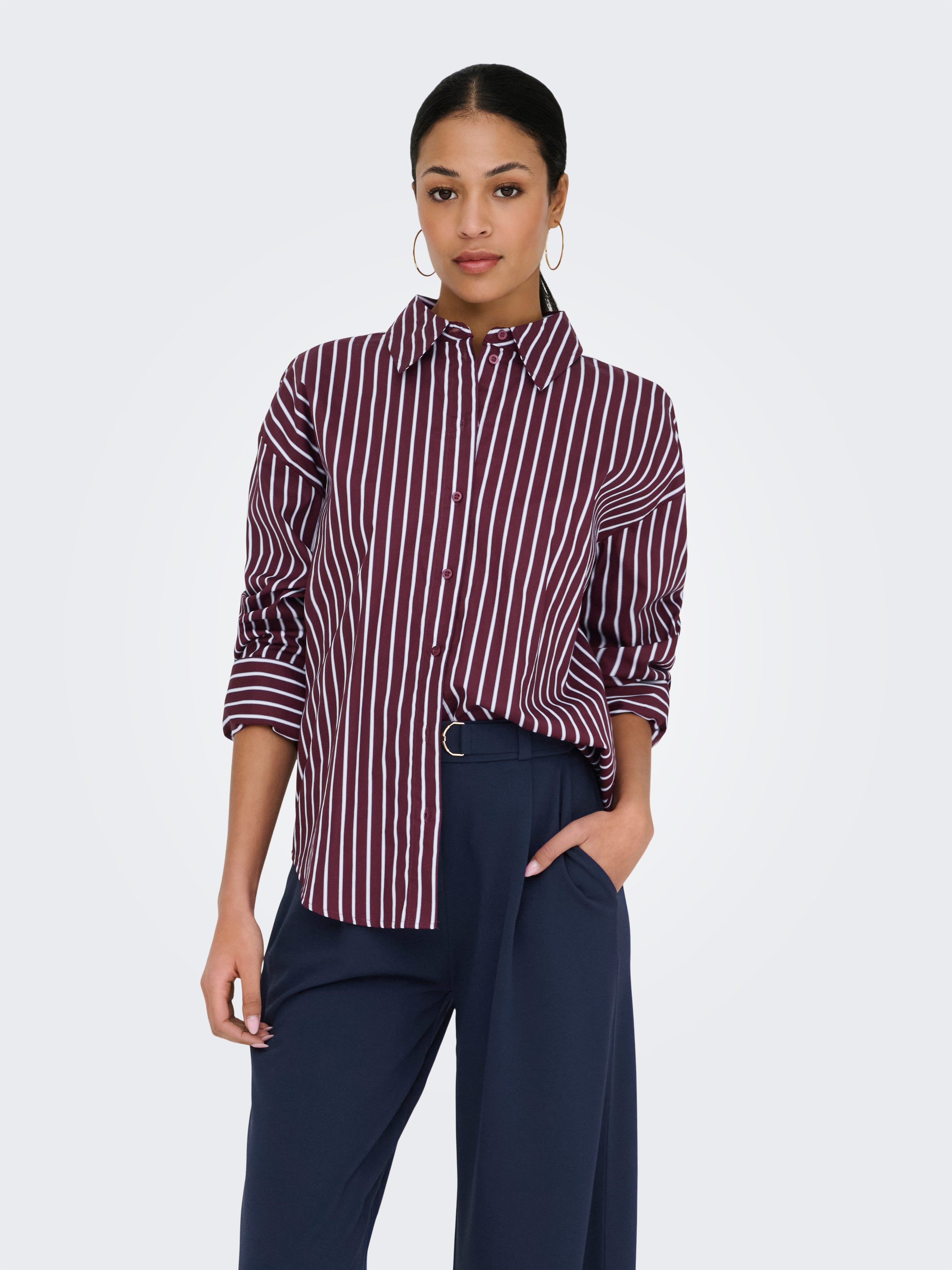 JDY Langarmbluse JDYSERENA L/S SHIRT WVN NOOS Baumwolle, loose fit