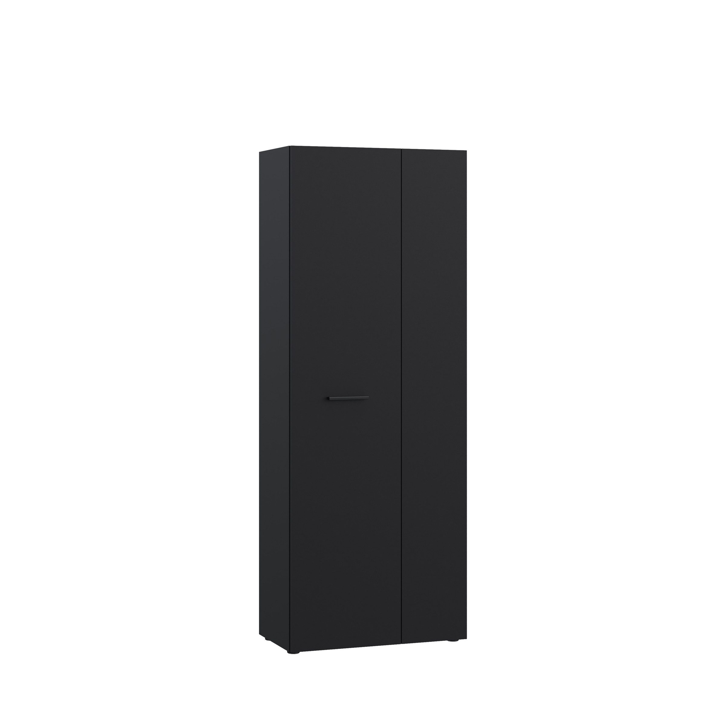 PREISBRECHER Mehrzweckschrank NET306 Inneneinteilung, schwarz - 68,7x181,1x36,5cm (BxHxT)