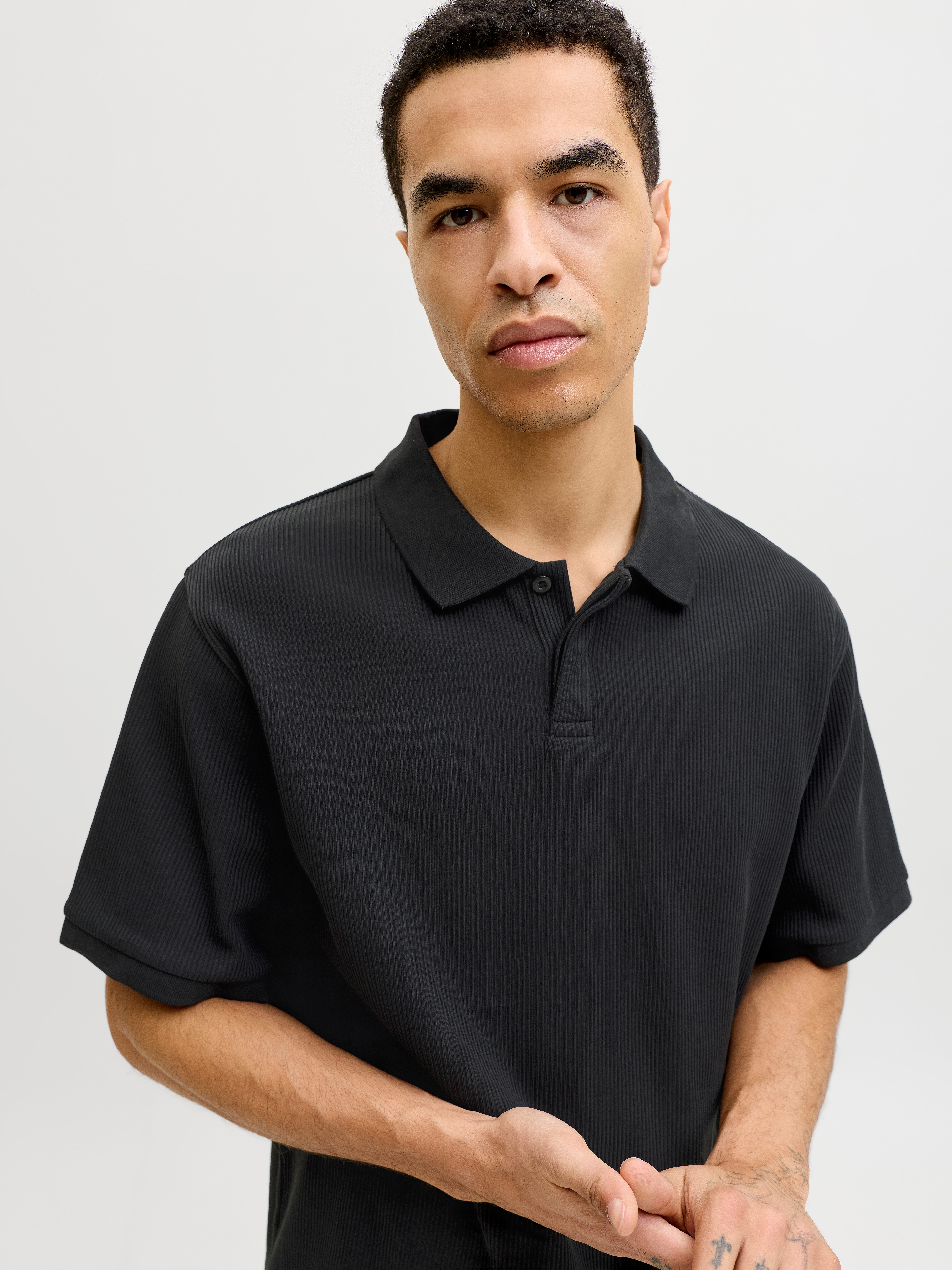Jack & Jones Poloshirt JJEHARRISON STRUCTURE POLO SS LN mit Polokragen günstig online kaufen