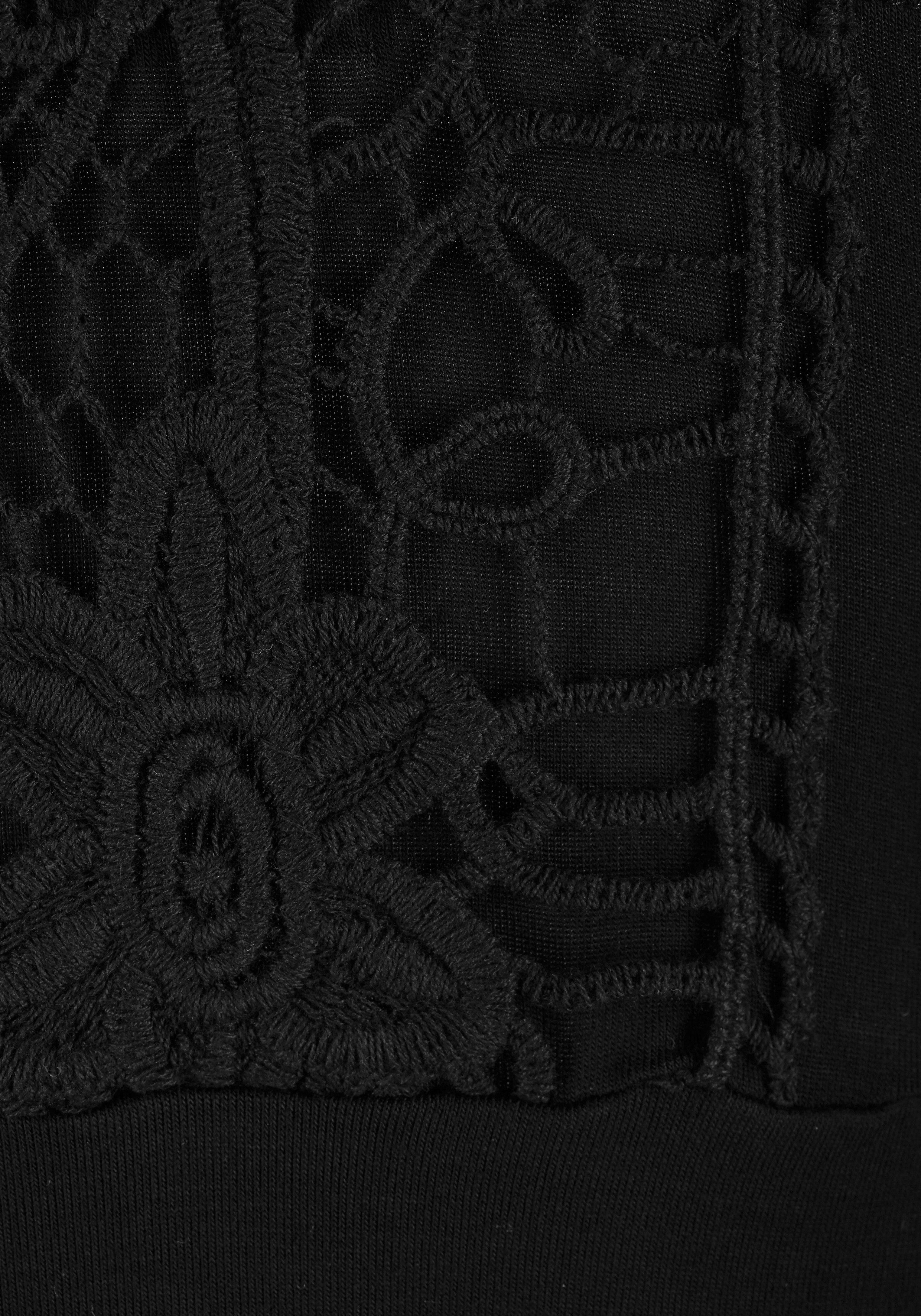 LASCANA Strandkleid mit Spitzenrücken, elastisches Sommerkleid, Spitzenkleid