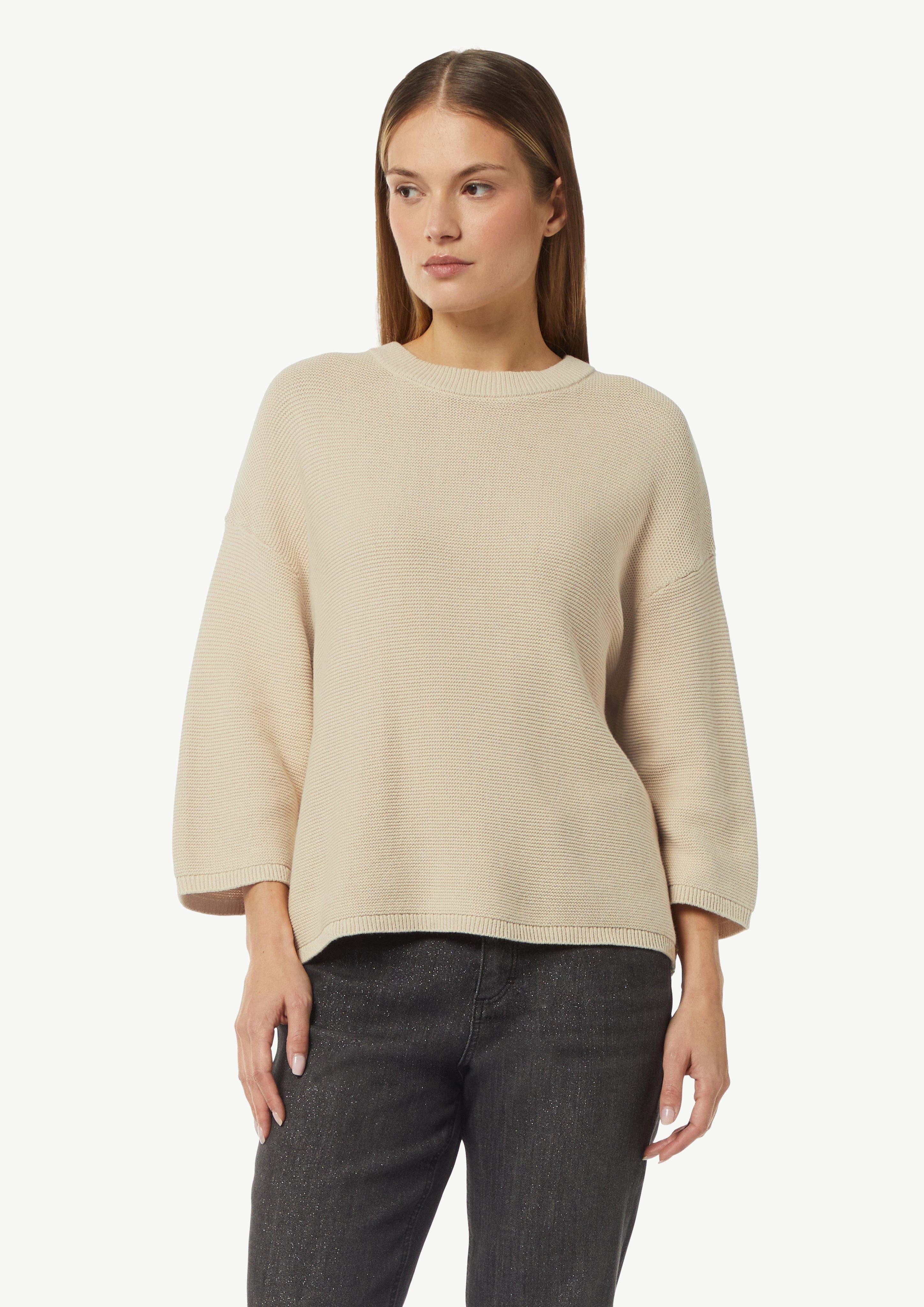 3/4 Arm-Pullover Strickpullover im Relaxed Fit mit 3/4-Ärmeln