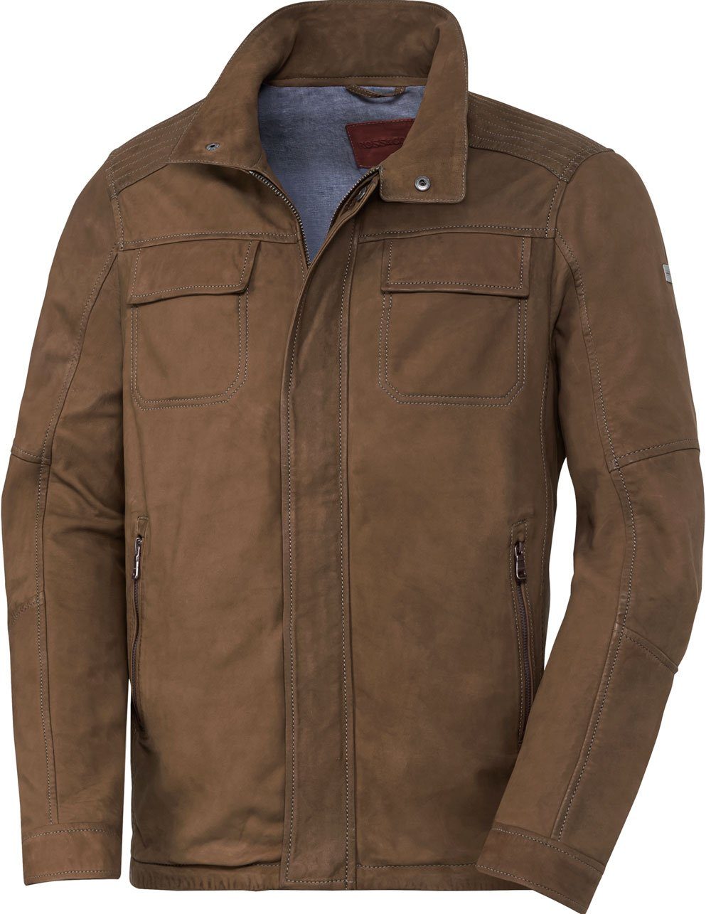 Ross & Cole Lederjacke aus reinem Nubuk Schafsleder und Baumwolle günstig online kaufen