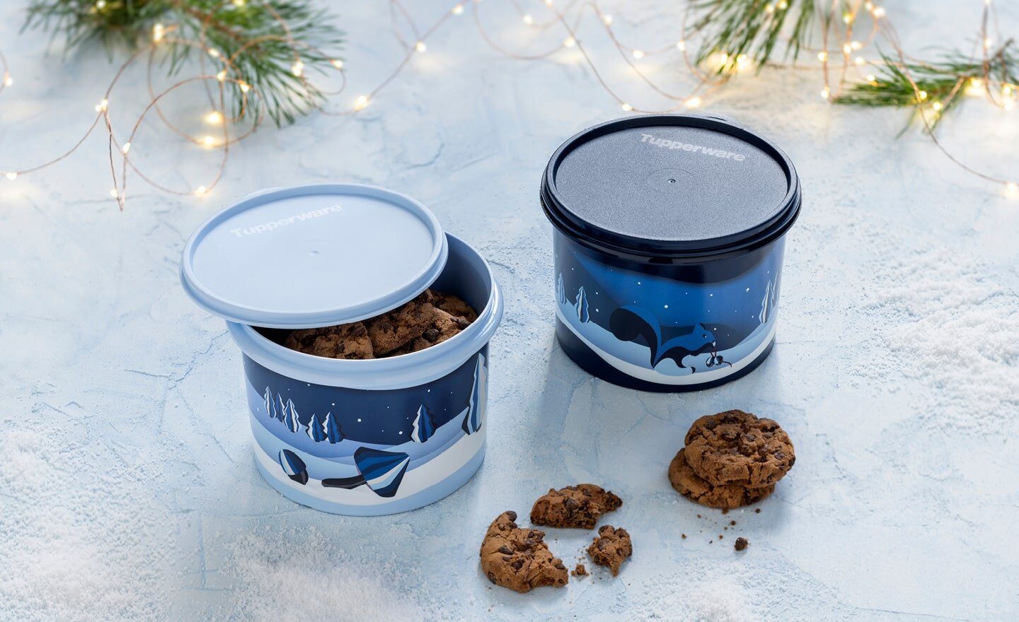 Vorratsdose Tupperware Rundix Dosen Set 2x 1,1L Winterwald Edition