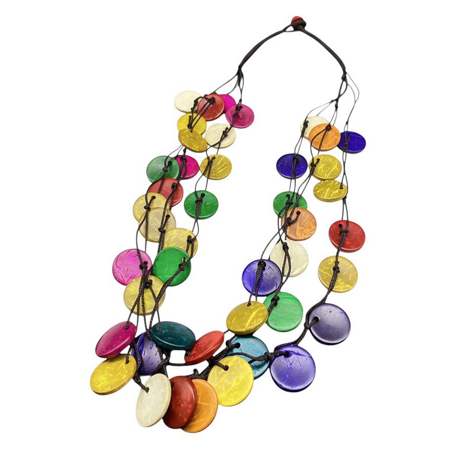 KARMA Statementkette Holz Halskette Damen vers. Farben auffällige Kette (modern Holzkette, 1-tlg., Statement Halskette), Schmuck für Frauen Damenhalskette