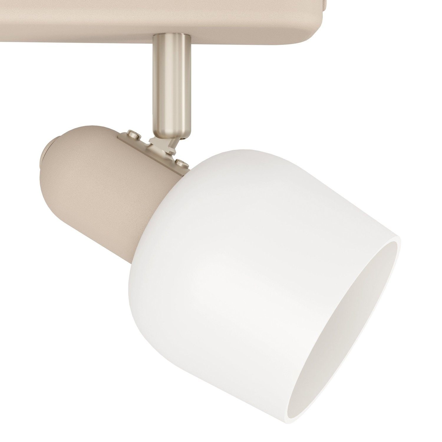 EGLO Deckenstrahler CORATO, Weiß, Glas, Beige, Metall, Breite Leuchtmittel, 52 ohne cm, 3-flammig Deckenlampe