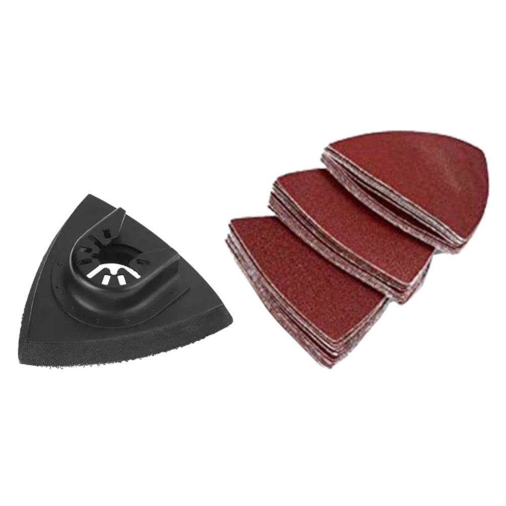 Trade-Shop Schleifplatte Dreieckschleifscheiben (26-teilig) für Bosch PMF 220 CE, PMF 350 CES, 26-St., Maße der Schleifscheiben: 80x80x80mm / Körnung: P60 P80 P120 P180 P240