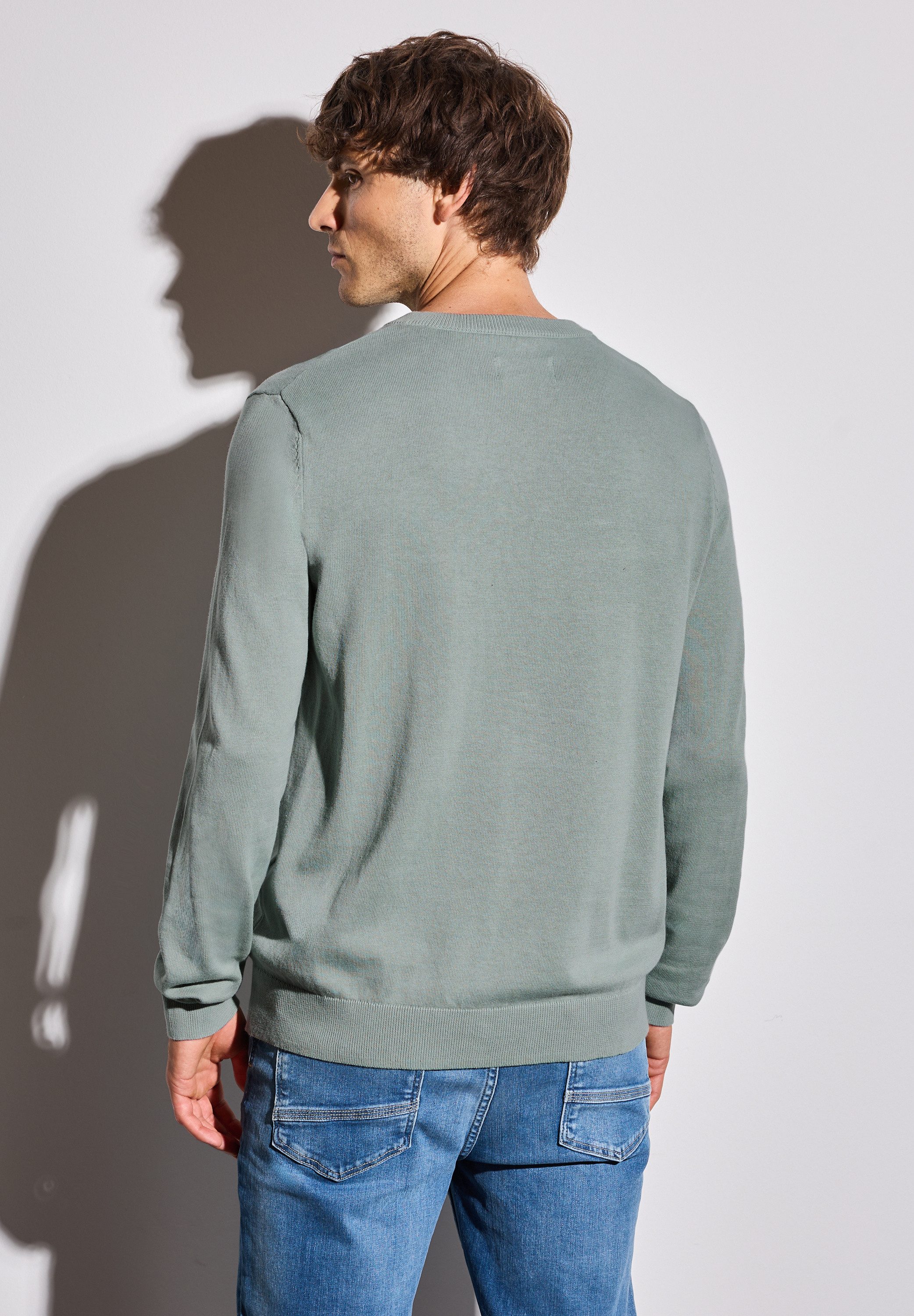 STREET ONE MEN Strickpullover aus reiner günstig online kaufen
