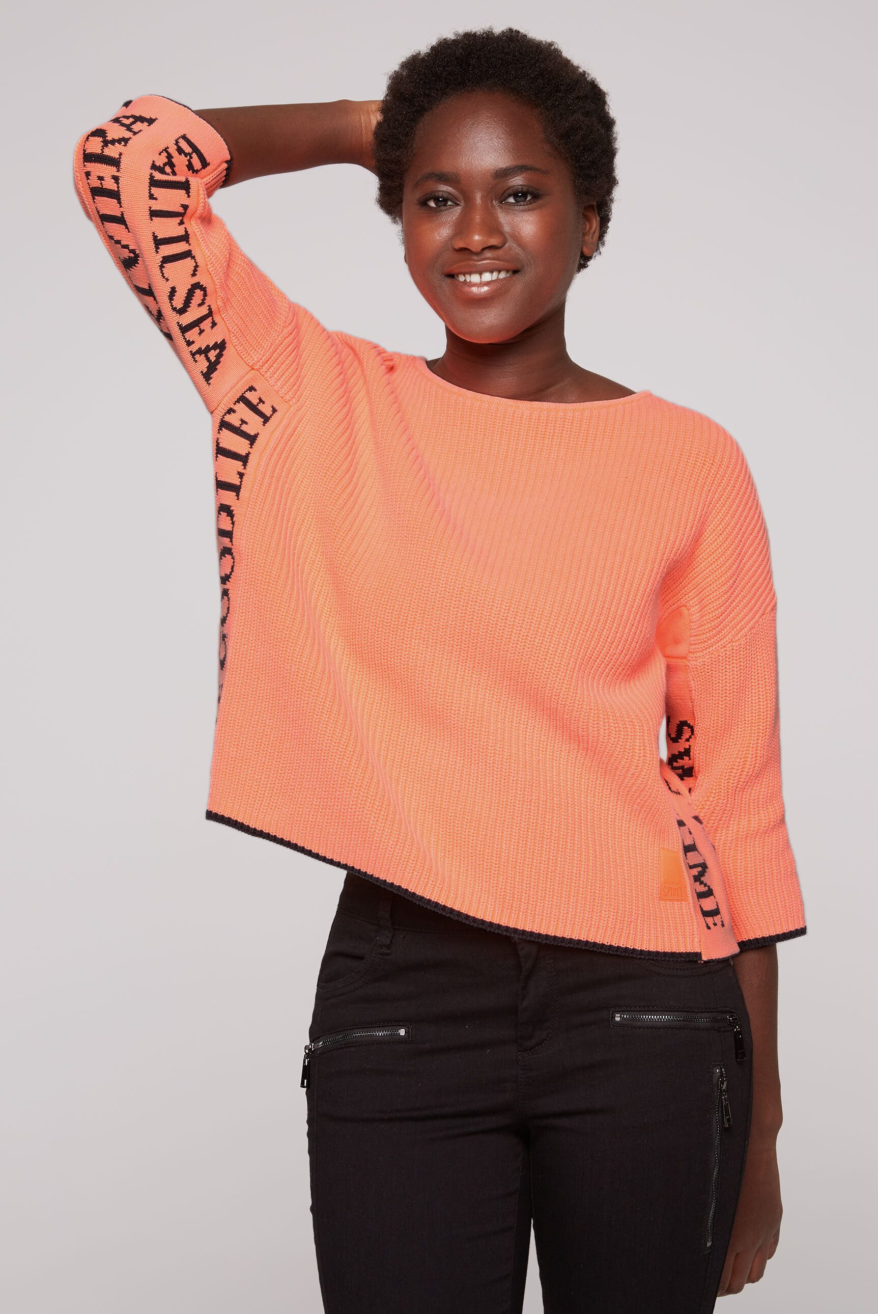 SOCCX Rundhalspullover aus Baumwolle