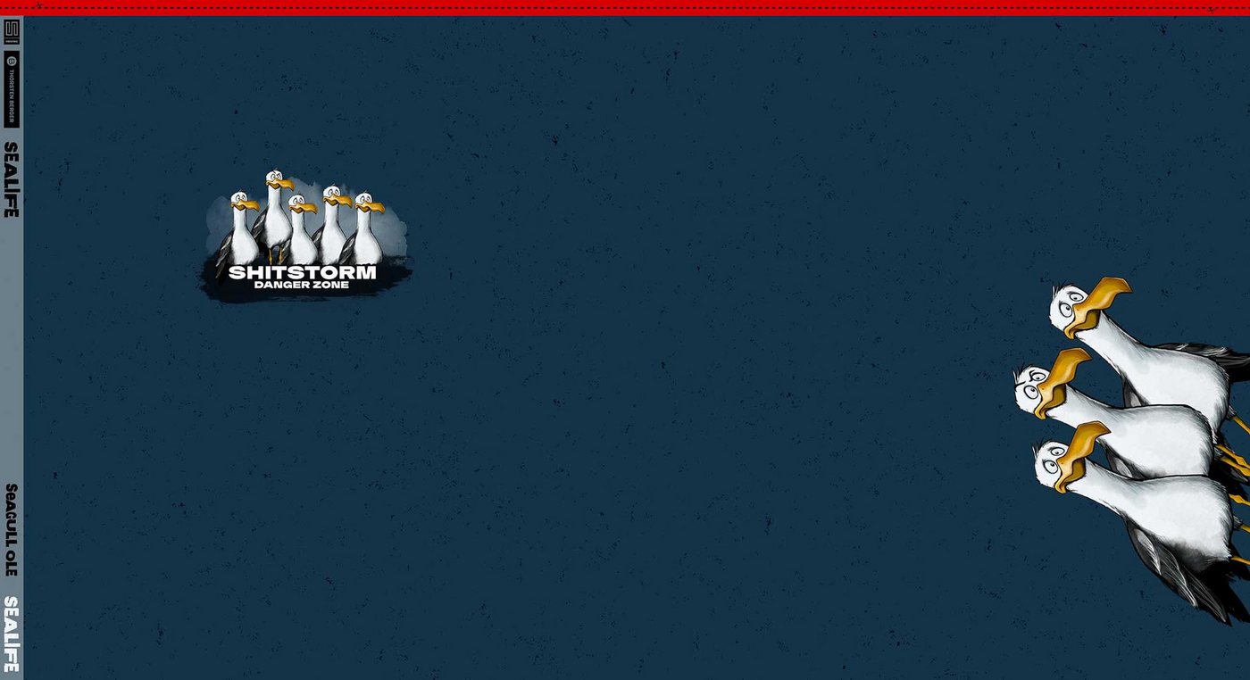 Thumbnail - maDDma Stoff Stoffpanel Seagull Ole by Torsten Berger French Terry Möwe, Motiv 1