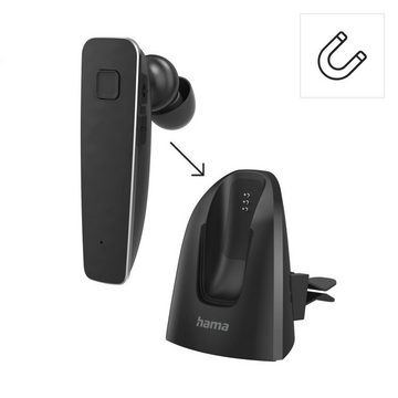 Hama Bluetooth Headset MyVoice2100, mono, in ear, Ohrbügel, für zwei Geräte Bluetooth-Kopfhörer (Sprachsteuerung, Google Assistant, Siri)