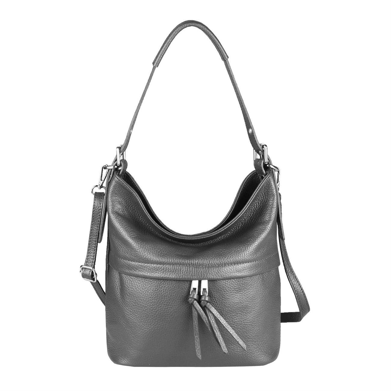 Schultertasche Made in Italy Damen XL Leder Shopper