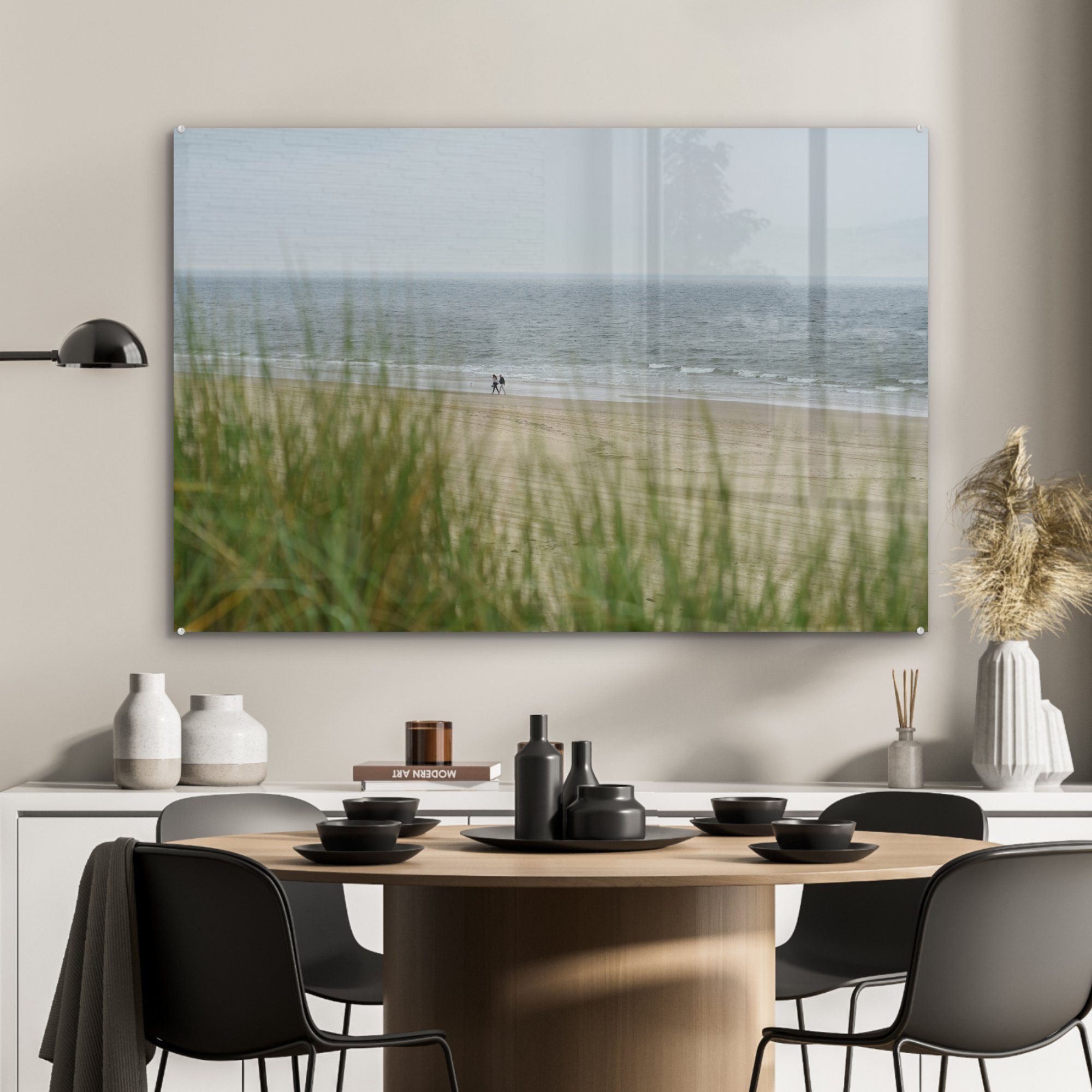 MuchoWow Acrylglasbild Schoorl, Strandspaziergang (1 Acrylglasbilder bei & Wohnzimmer St), Schlafzimmer