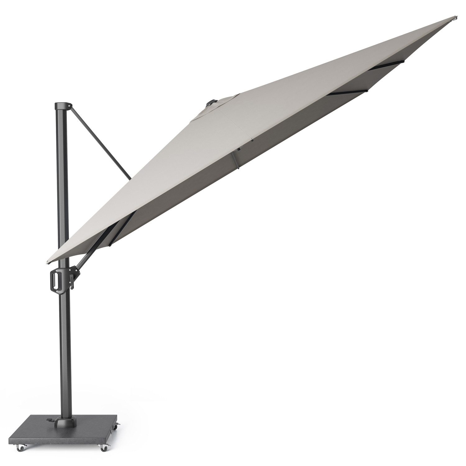 Platinum Sonnenschirm quadratisch Challenger T¹ Premium 360° kippbar, LxB: 300x300 cm