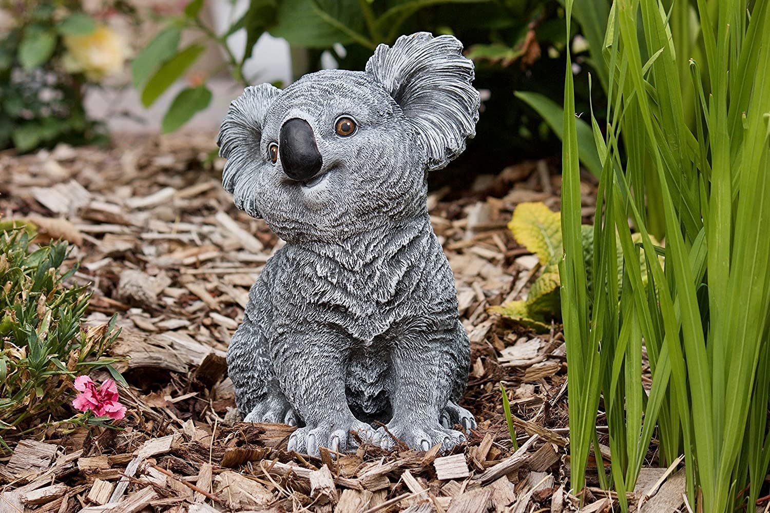 Stoneandstyle Steinfigur Frenchie - Schwarze Französische Bulldogge, Frostfest, Made In Germany