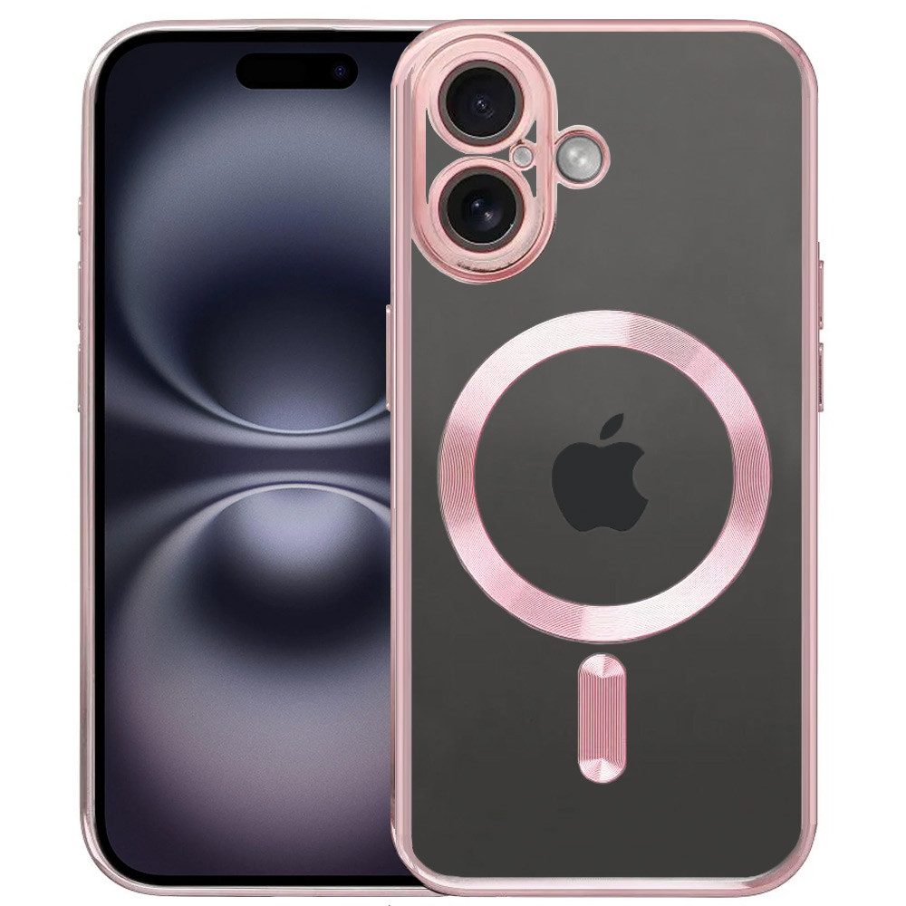 FITSU Handyhülle Transparente Hülle für iPhone 16 Case MagSafe kompatibel Kameraschutz 6,1 Zoll, Durchsichtige Handyhülle für iPhone 16 Schutzhülle mit farbigen Rahmen