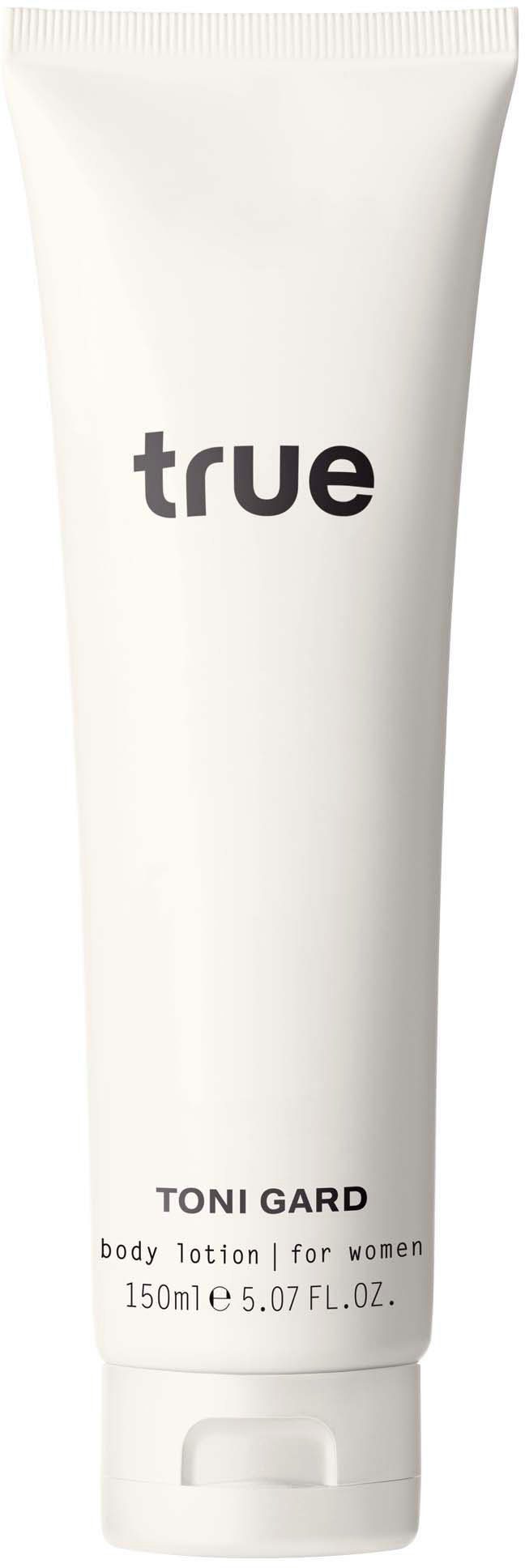 TONI GARD Bodylotion TRUE Women Body Lotion, Geheimnisvoller Duft mit Zitrone, Bergamotte, Jasmin, Ingwer& Moschus.