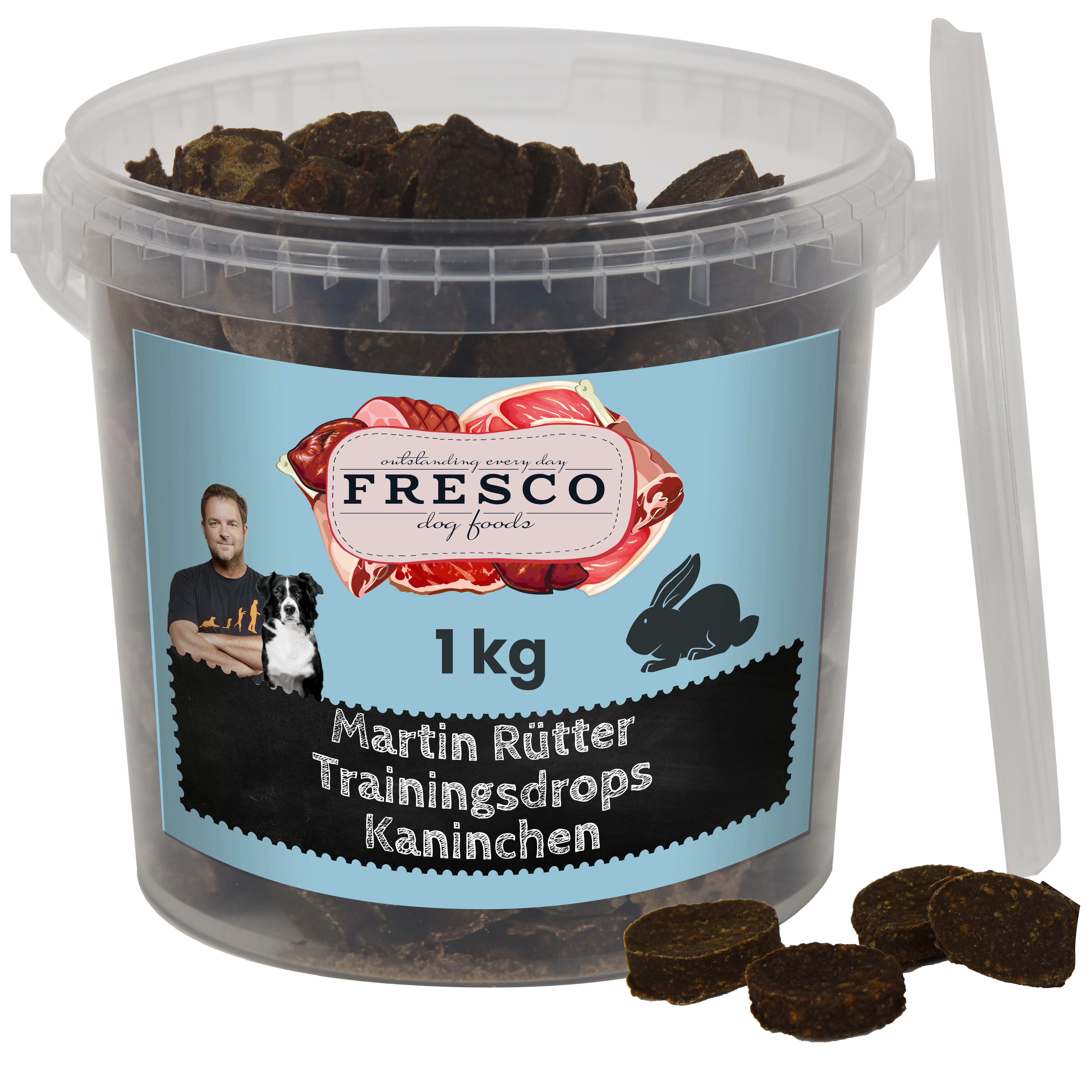 Fresco Dog Martin Rütter Trainingsdrops 1kg Hundeleckerli Kaninchen, Snack für: Hunde, Getreidefrei, zuckerfrei, hoher Fleischanteil