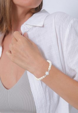 Elli Perlenarmband Edelweiß Perlen Traditionell Trachten 925 Silber
