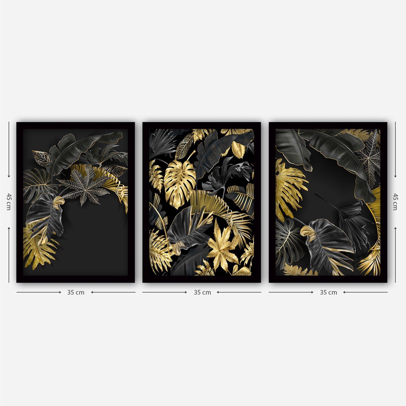 Leinwandbild 100% MDF (Thickness: 2 cm), 35 x 45 cm (3 Pieces) L1436