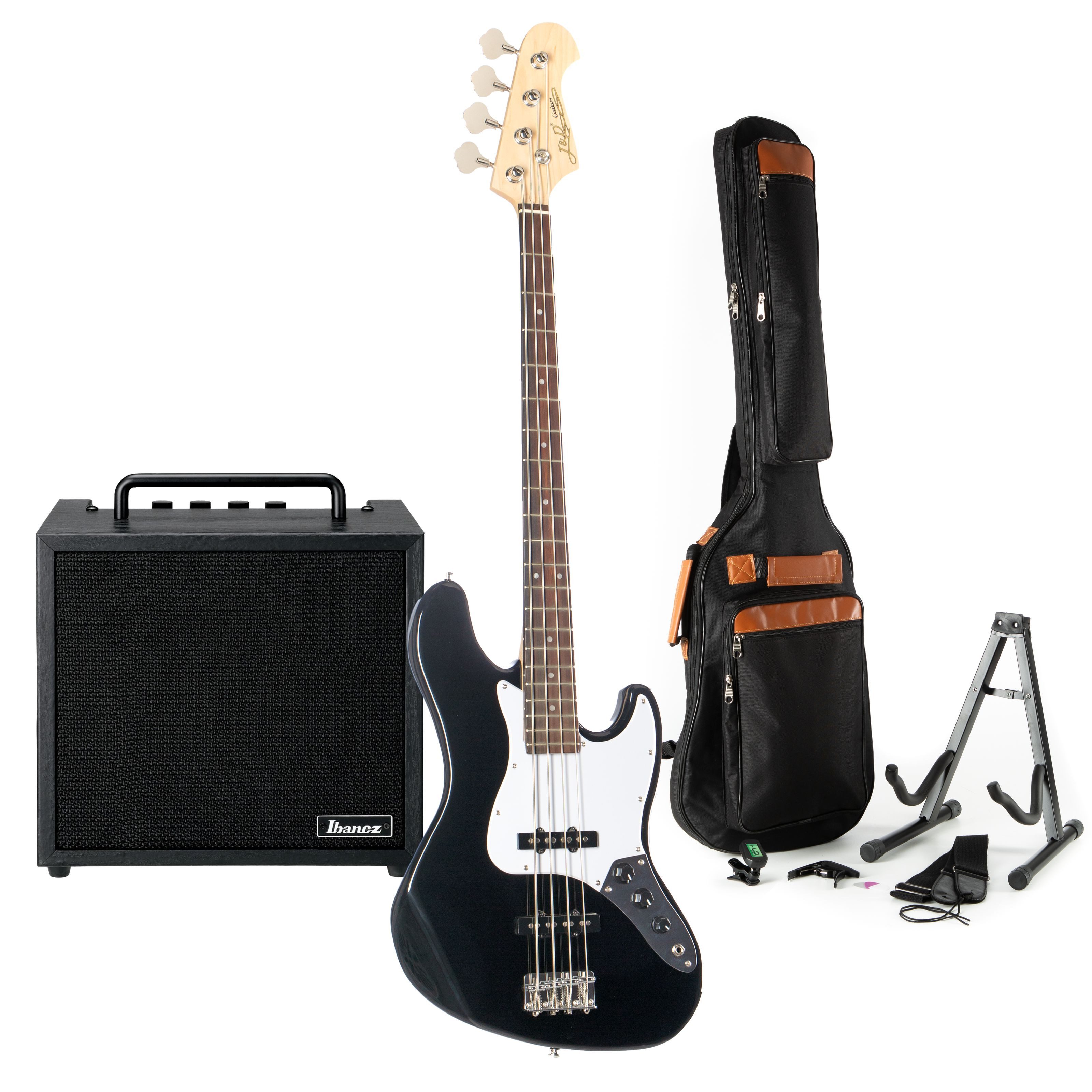 J & D E-Bass, E-Bässe, Bass-Sets, JB BK & IBZ10 - Pack basse électrique-Set
