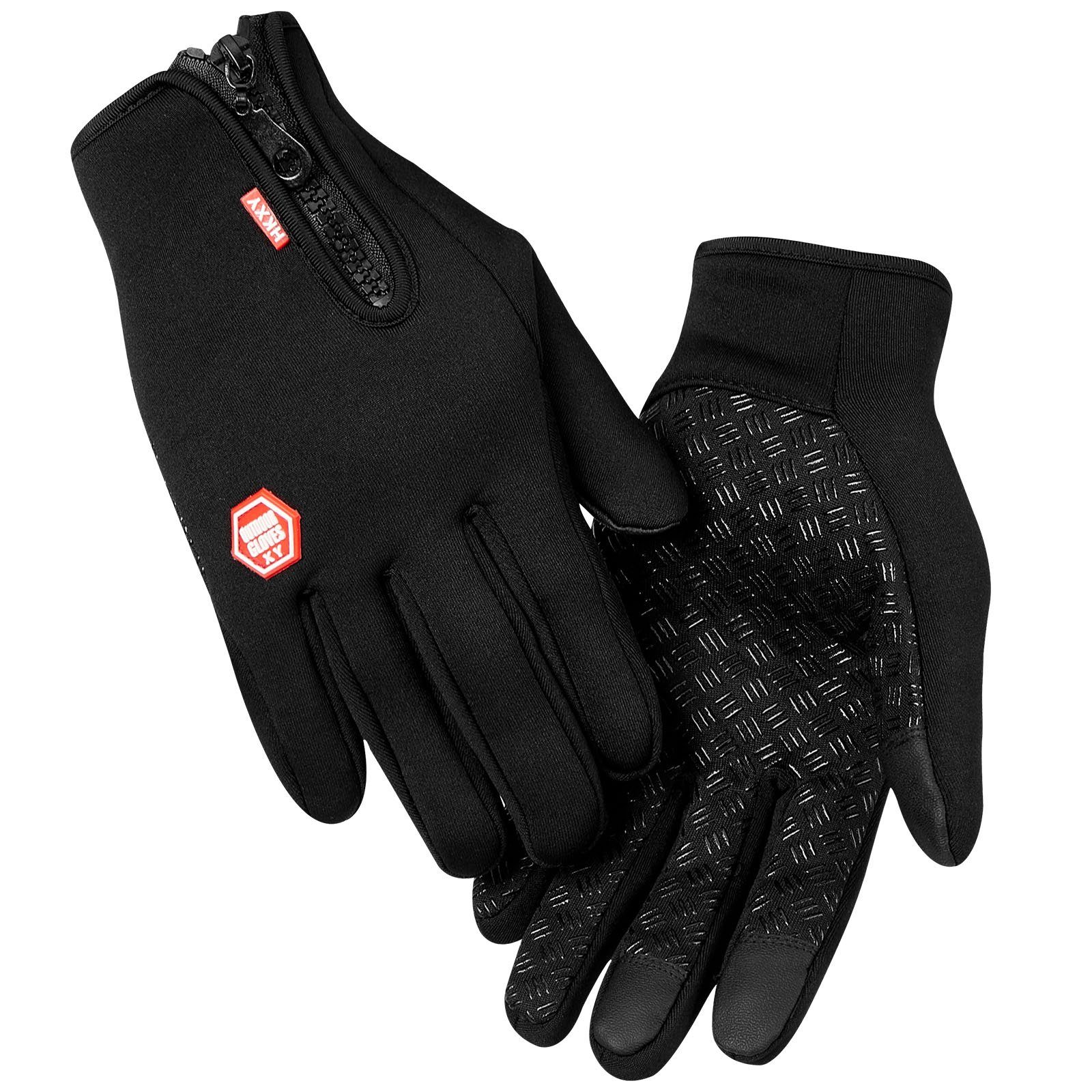 Sunicol Fleecehandschuhe Herren Damen Winter Outdoor Thermo Warm Touchscreen Handschuhe (1 Paar Touchscreen Handschuhe) rutschfestem Design