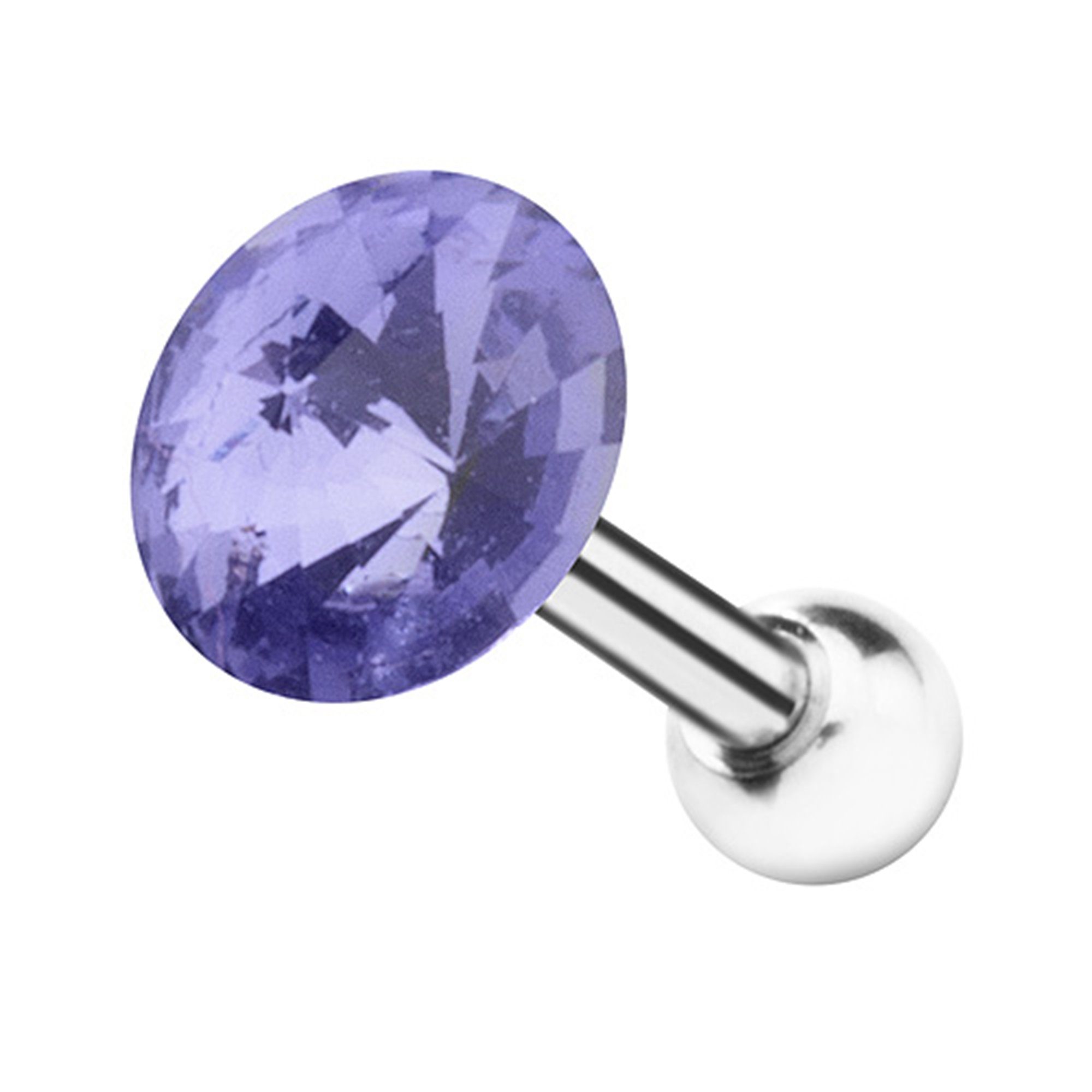 Taffstyle Piercing-Set Piercing Ohr Helix Tragus Kristall Kugel, Ohr Chirurgenstahl Ohrpiercing Cartilage Stab Barbell Knorpel Stecker Tanzanite