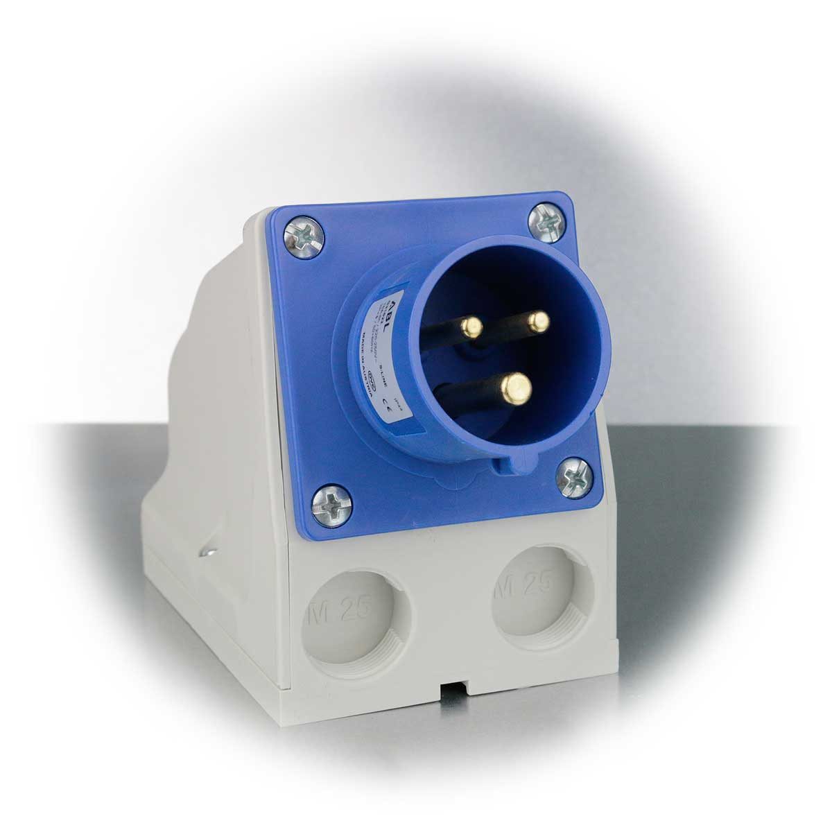 ABL CEE-Kupplung CEE Wandgerätestecker 230V/16A blau 3-polig, IP44