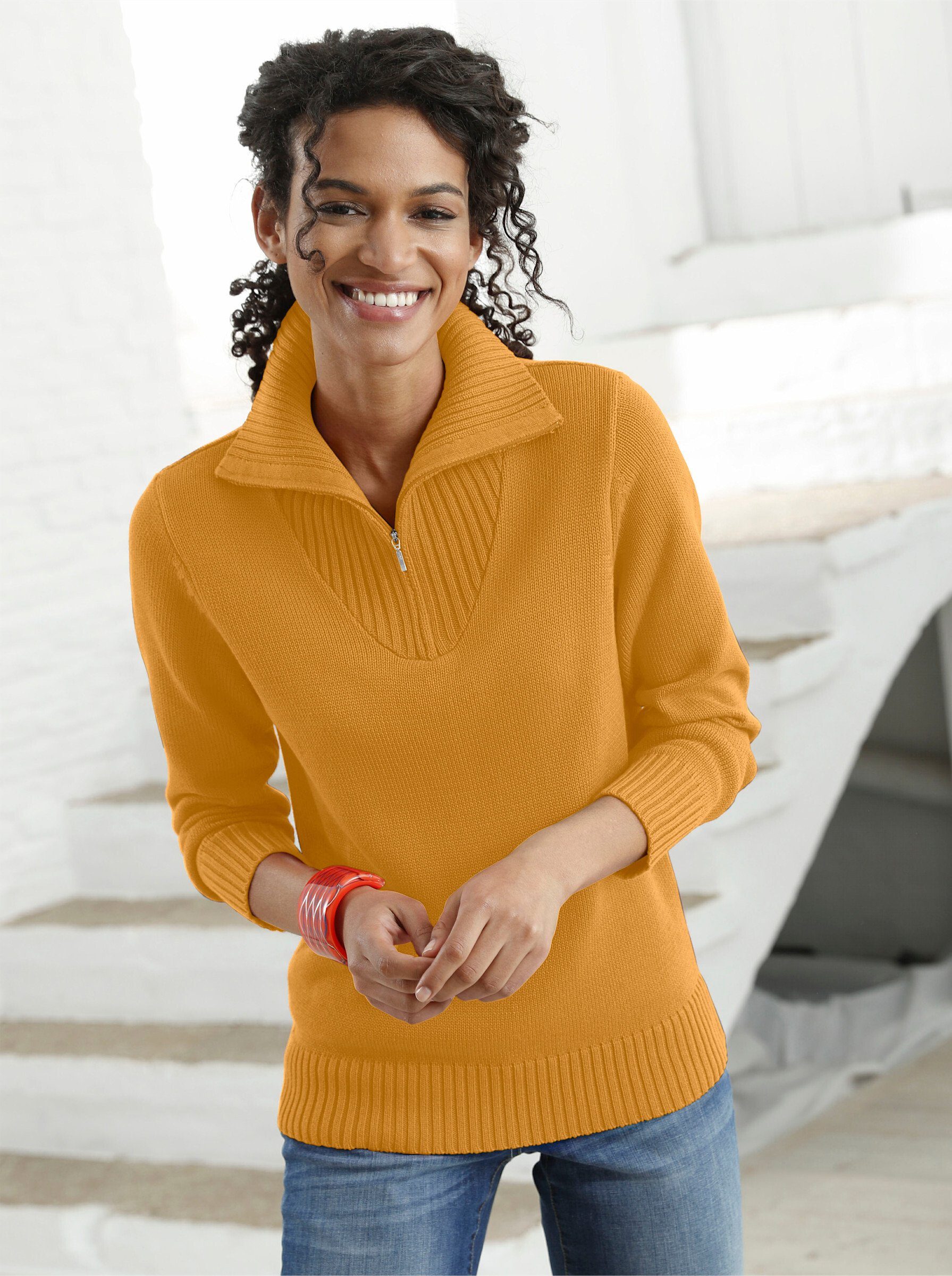 Sieh an! Strickpullover Troyer . günstig online kaufen