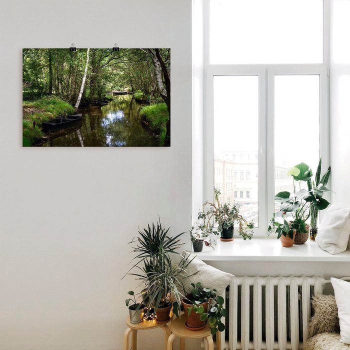 Artland Wandbild Romantische Flusslandschaft Frankreich Waldbilder (1 St) als Alubild Leinwandbild Wandaufkleber oder Poster in versch. Größen ZR11303