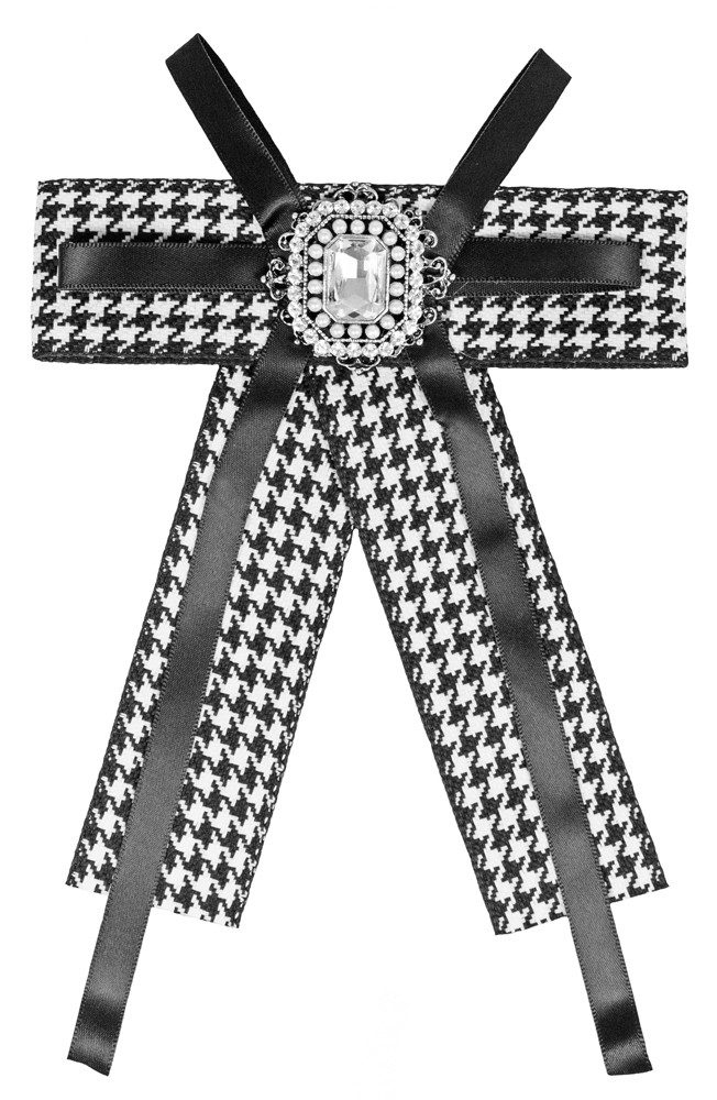 Trachtenland Brosche Brosche Barock Schleife mit eckigem Schmuckstein - günstig online kaufen