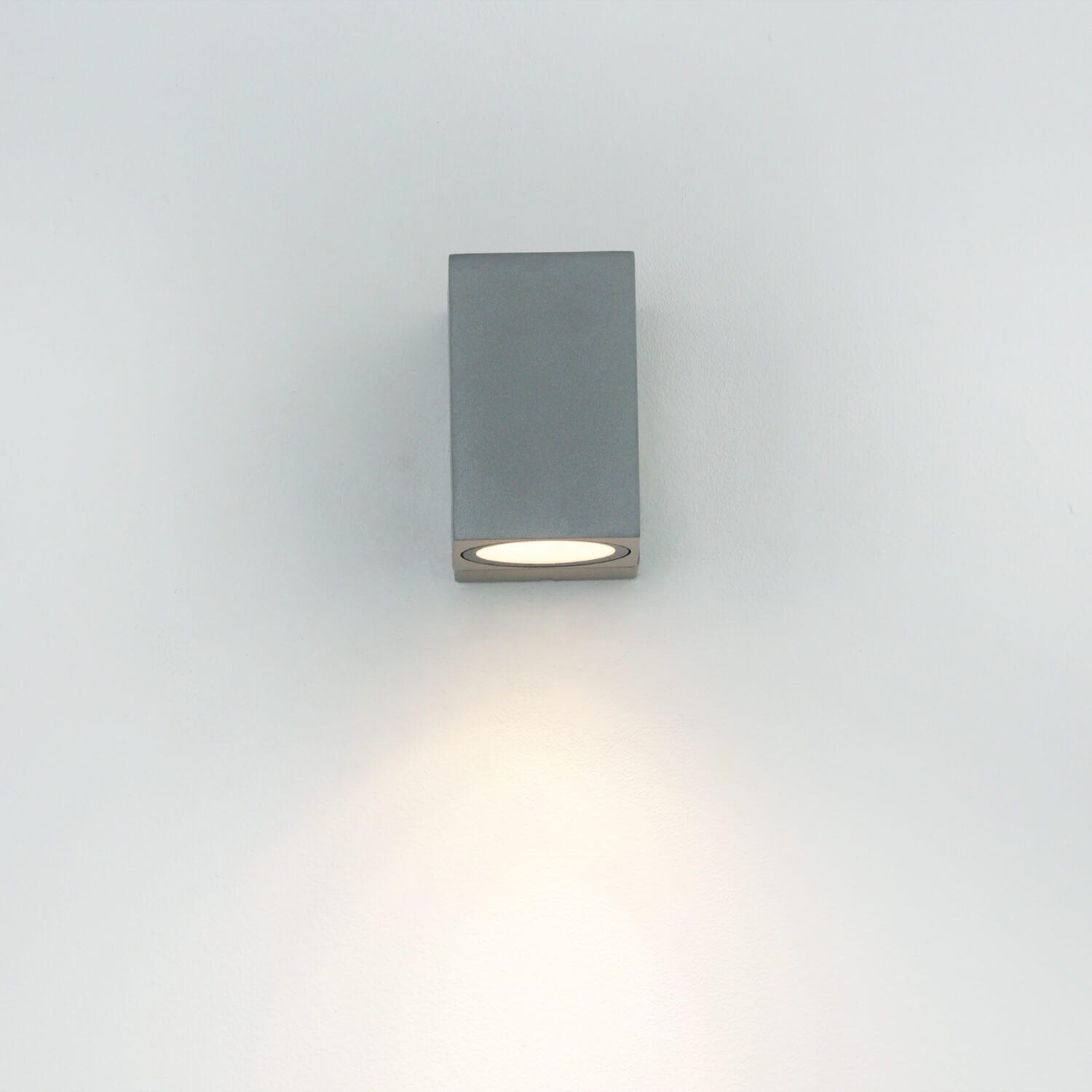 Modern Wandlampe ohne Leuchtmittel, Außenleuchte Außen-Wandleuchte außen IP44 Grau GU10 Aluminium AALBORG, Wand Licht-Erlebnisse