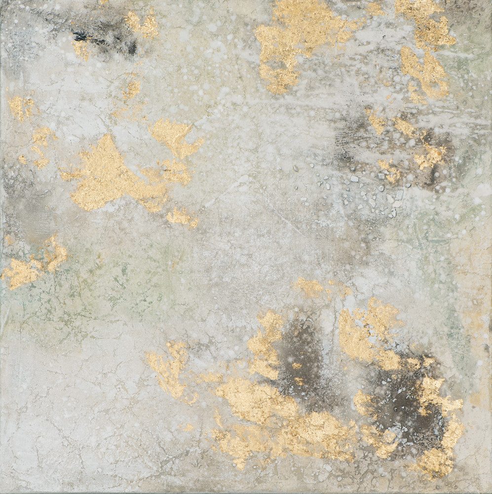 ArtUniverse Gemälde Goldstaub Natur 60 x 60 cm, Abstrakt