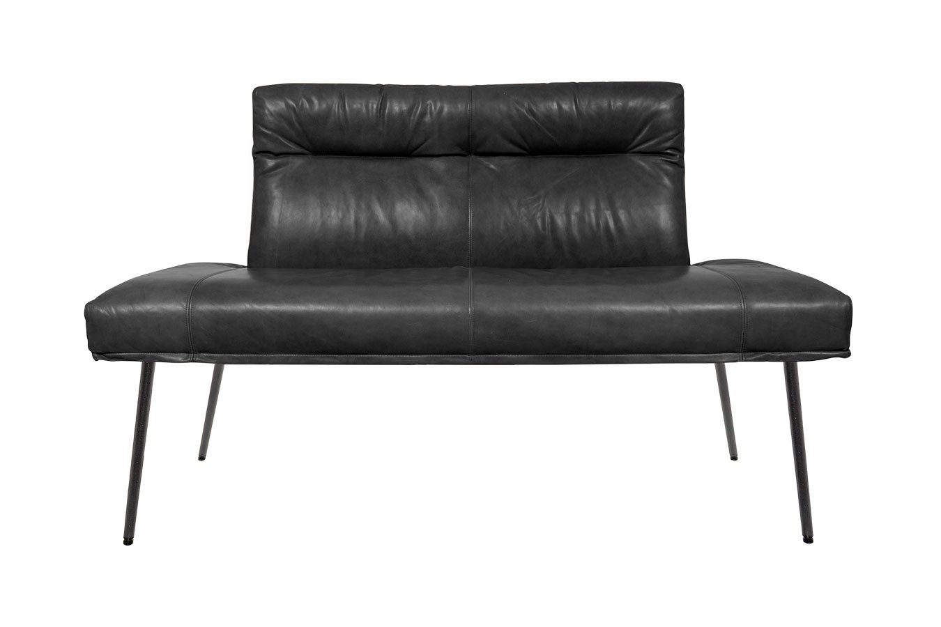 KFF Sitzbank Bank D-light 2-Sitzer Leder schwarz