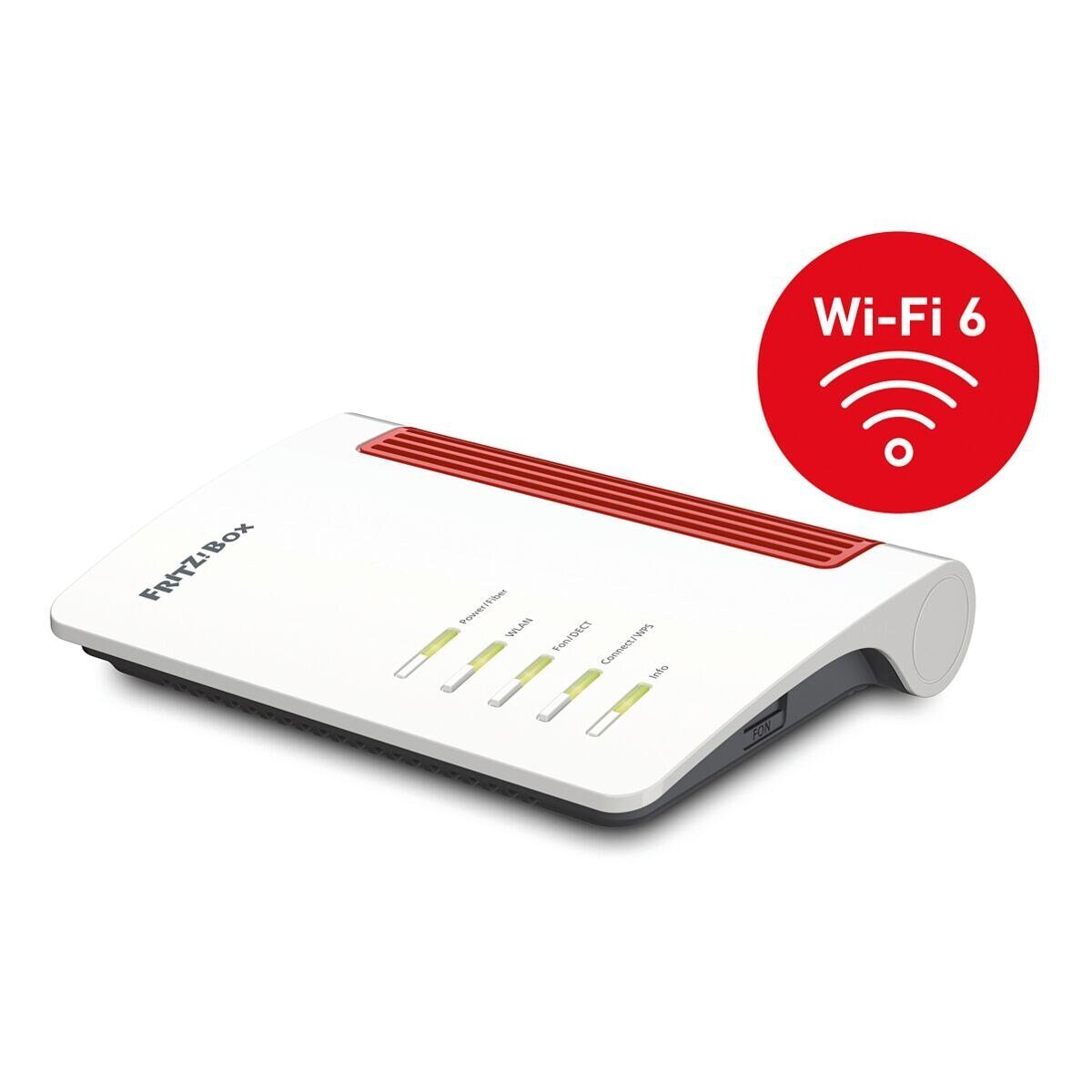 Fritz! FRITZ!Box 5530 Fiber WLAN-Router, für Glasfaser, Übertragungsrate: 2.400 MBit/s + 600 MBit/s