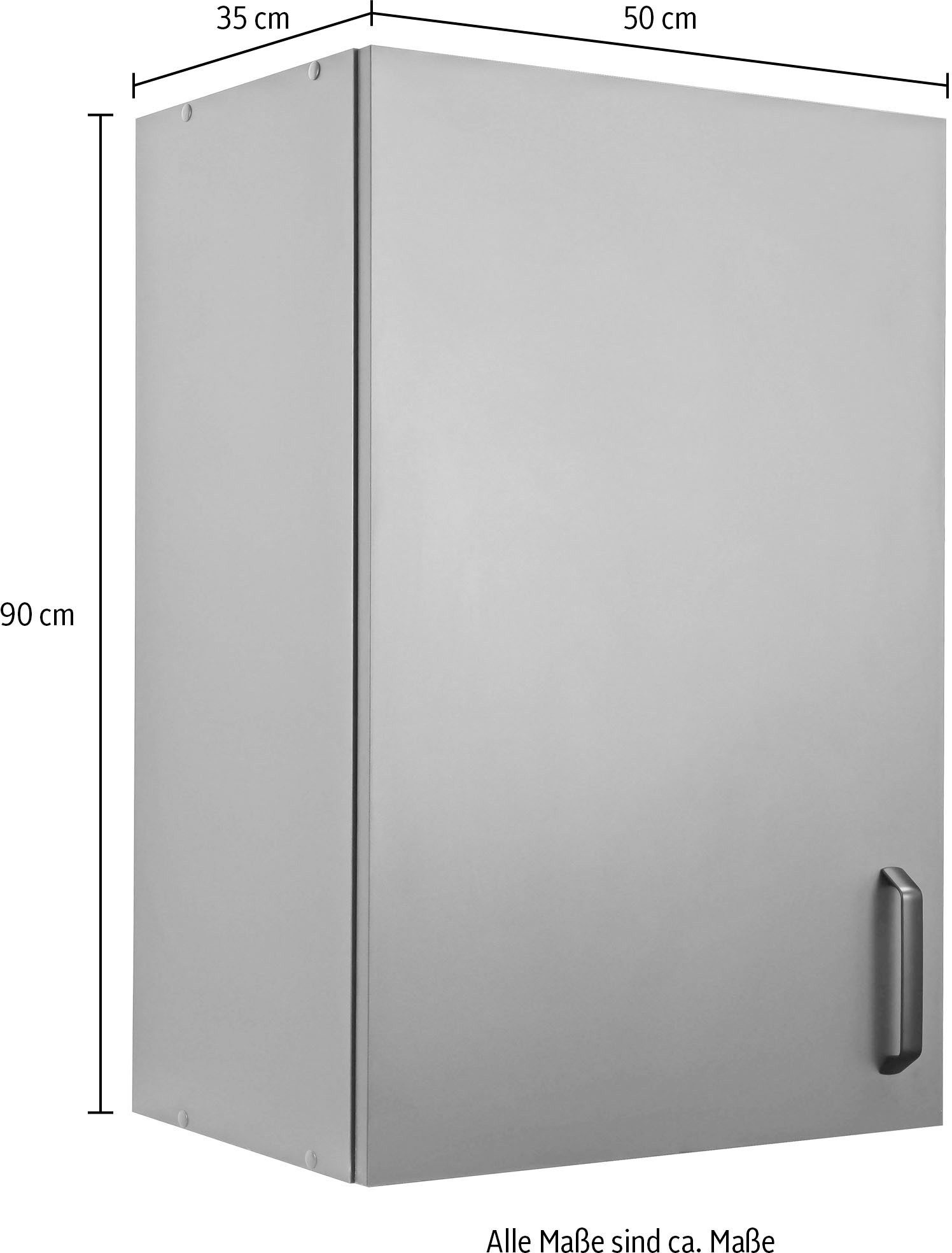 wiho Küchen Hängeschrank Simi 50 bis 60 cm breit, 90 cm hoch – Bild 4 von 4