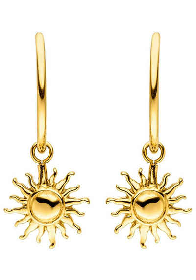 Purelei Paar Creolen Schmuck Geschenk Sun Ohrringe, mit abnehmbaren Einhänger, Earring-Sun, Einhänger abnehmbar