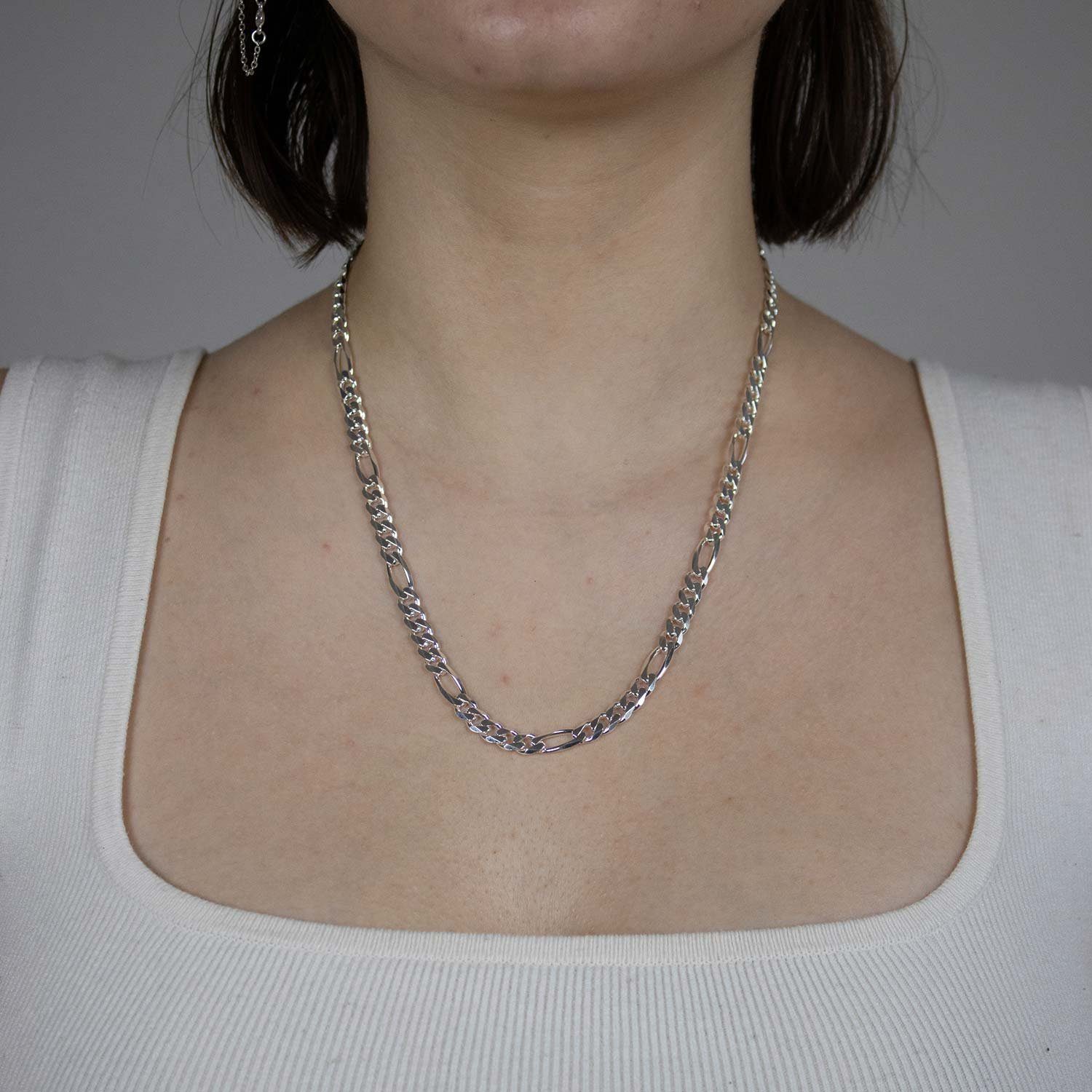 HOPLO Silberkette Silberkette Figarokette Länge 60cm günstig online kaufen