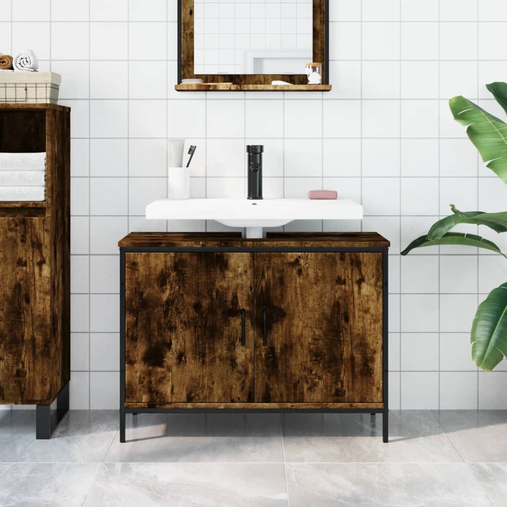 vidaXL Waschtisch 80 x 30 x 60 cm Waschtisch Badezimmerschrank Unterschrank ohne Waschbe