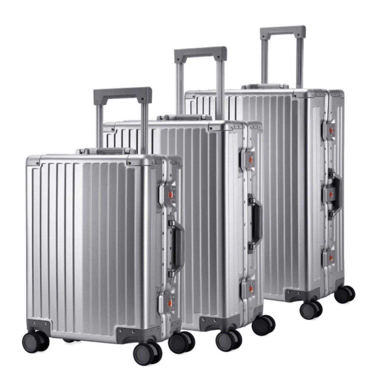 Heuer H Чемоданы Aluminium STRIPE Premium 20/24/28 Zoll, TSA-Schlösser, Aluminium, Leicht, Robust