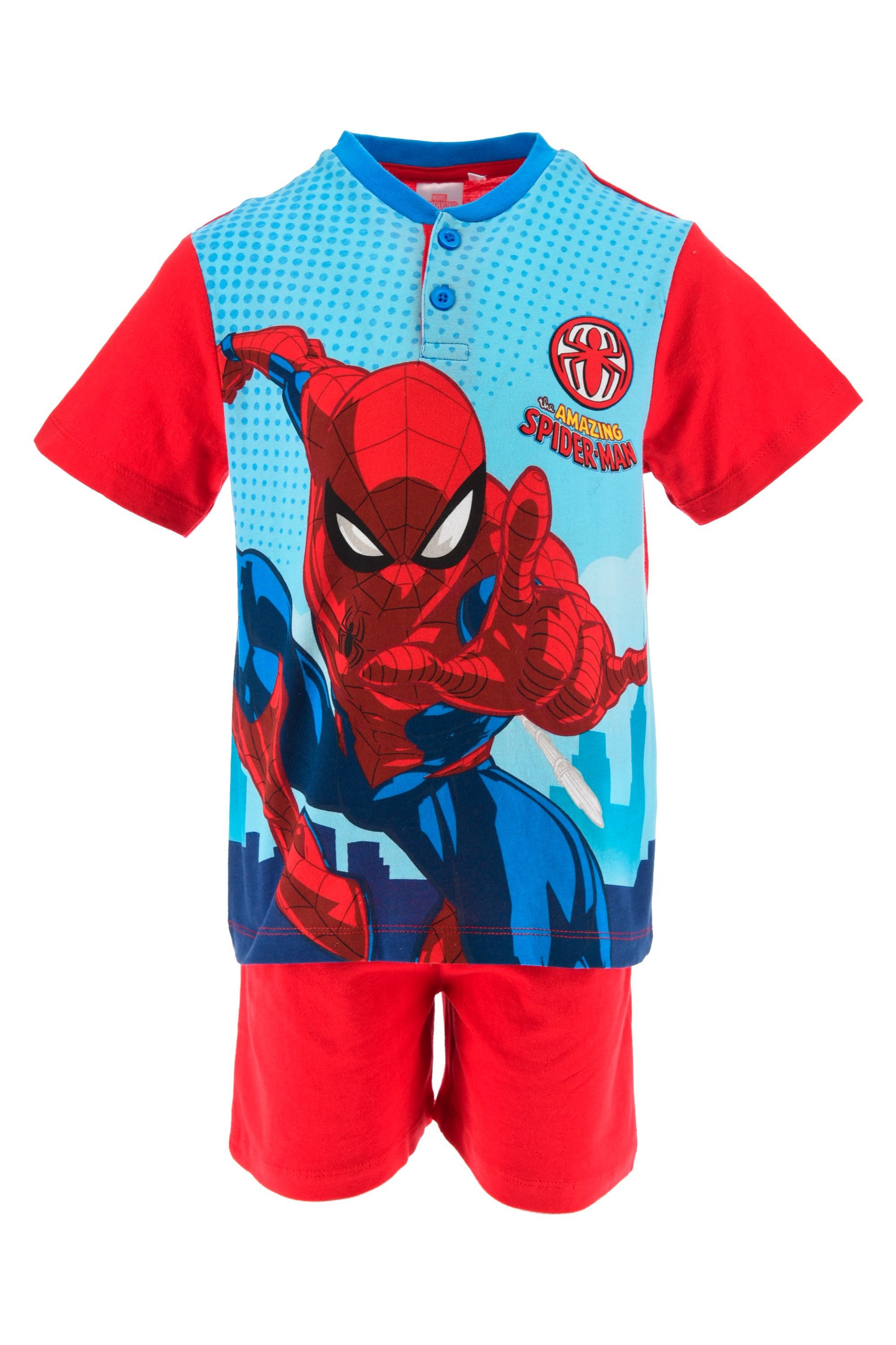 Spiderman Schlafanzug Spiderman Jungen Pyjama kurzer Schlafanzug (Spiderman)